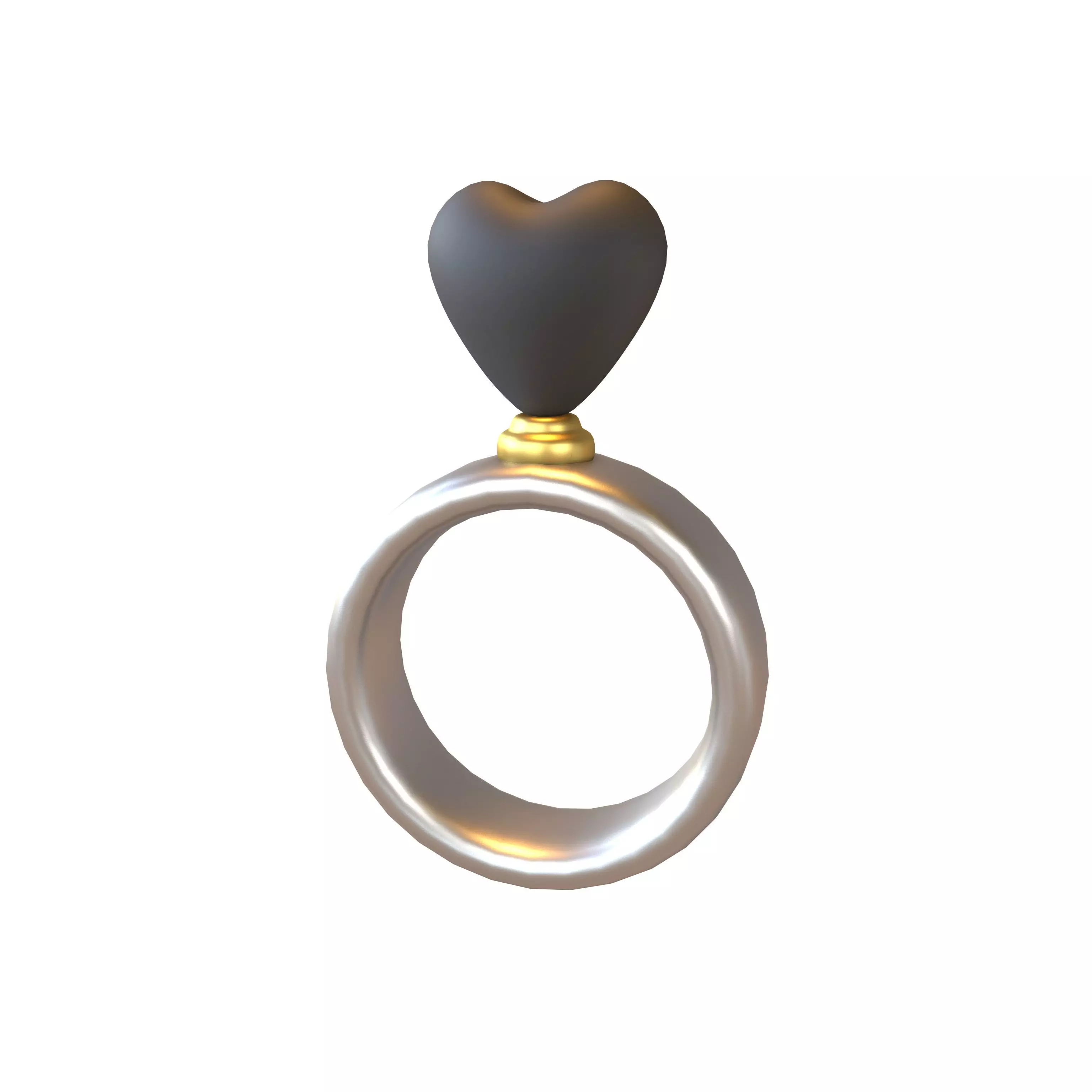 Wedding Rings Icon V1 019 Low-poly 3D model_0