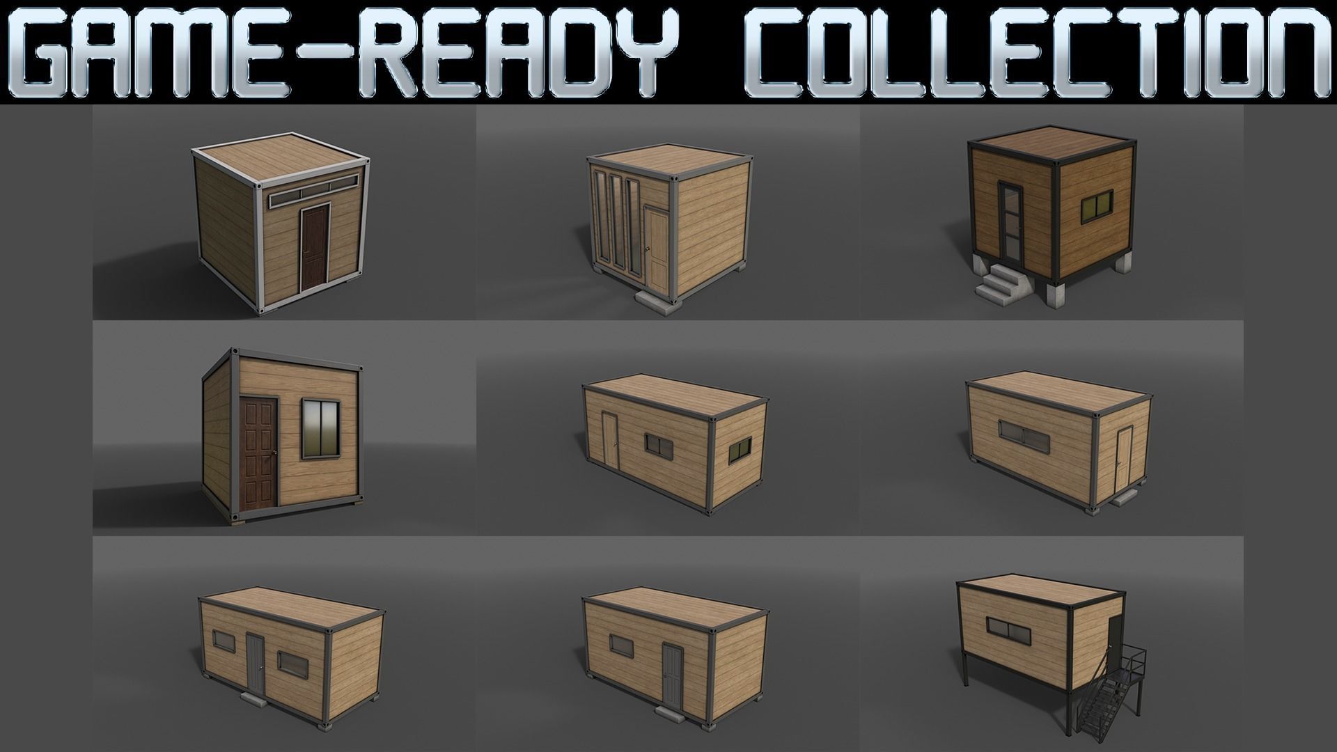 PBR Container House BC 3D Model Collection_18