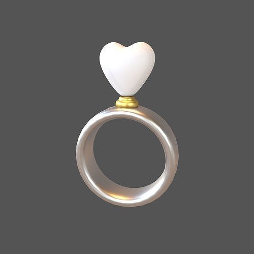 Wedding Rings Icon V1 020 Low-poly 3D model