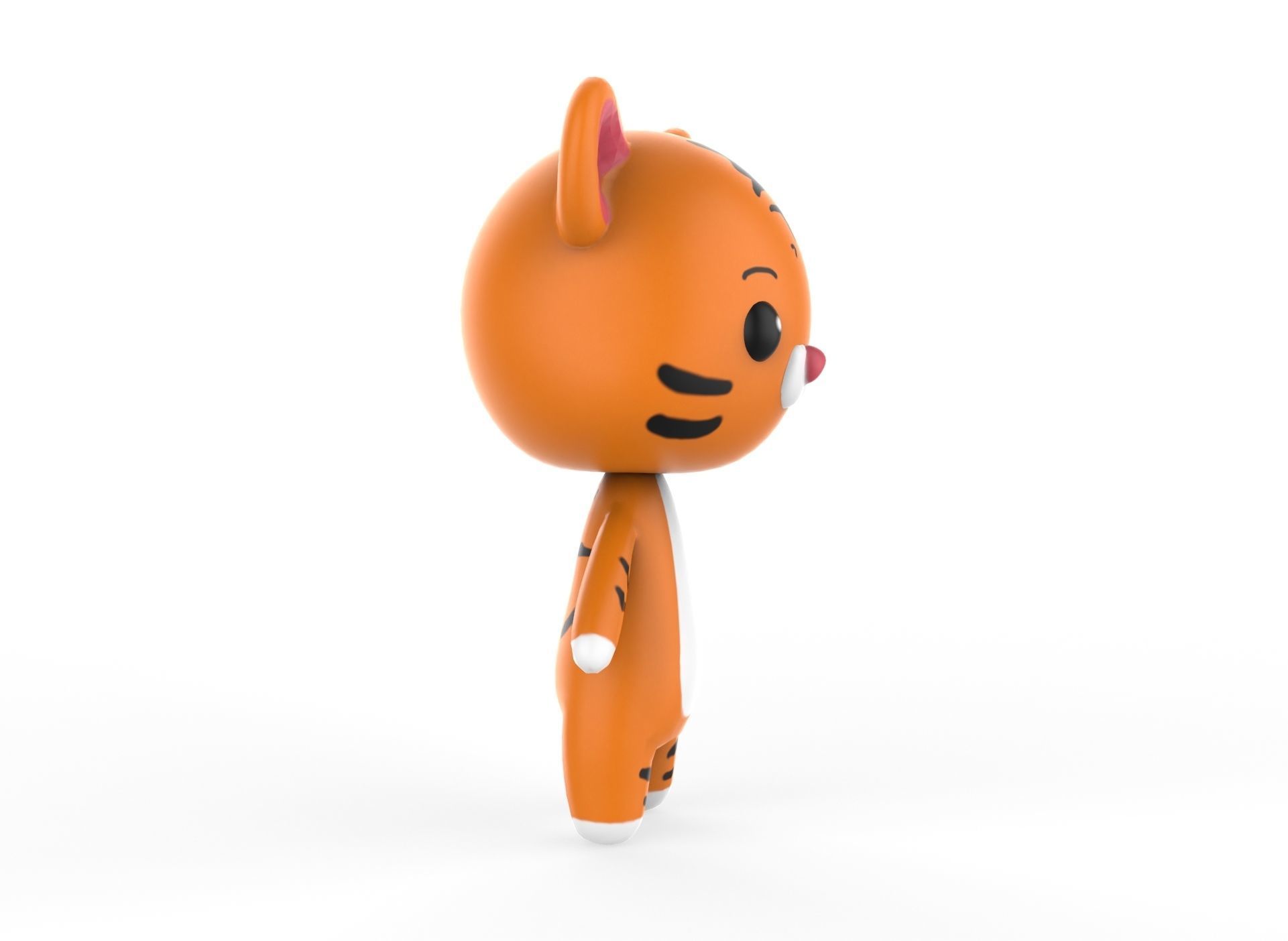 Tiger low poly animated v001 Low-poly 3D model_10