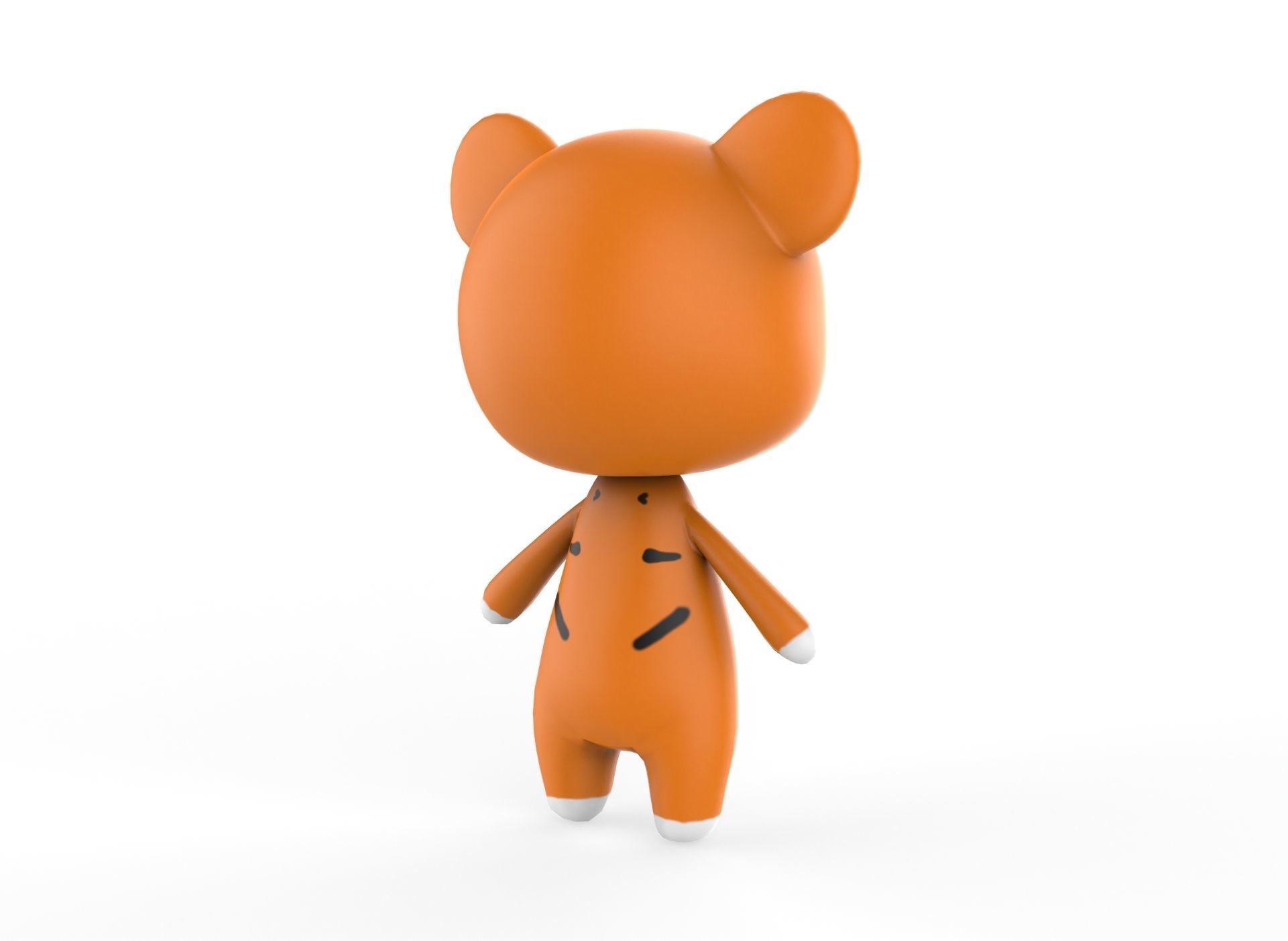 Tiger low poly animated v001 Low-poly 3D model_12