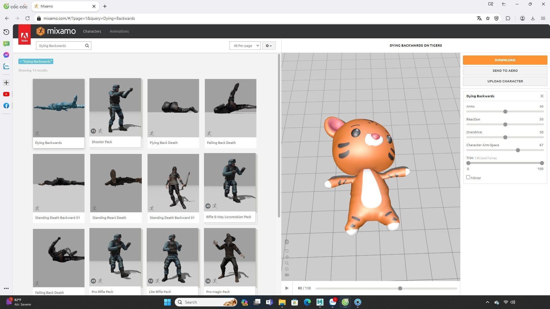 Tiger low poly animated v001 Low-poly 3D model_3