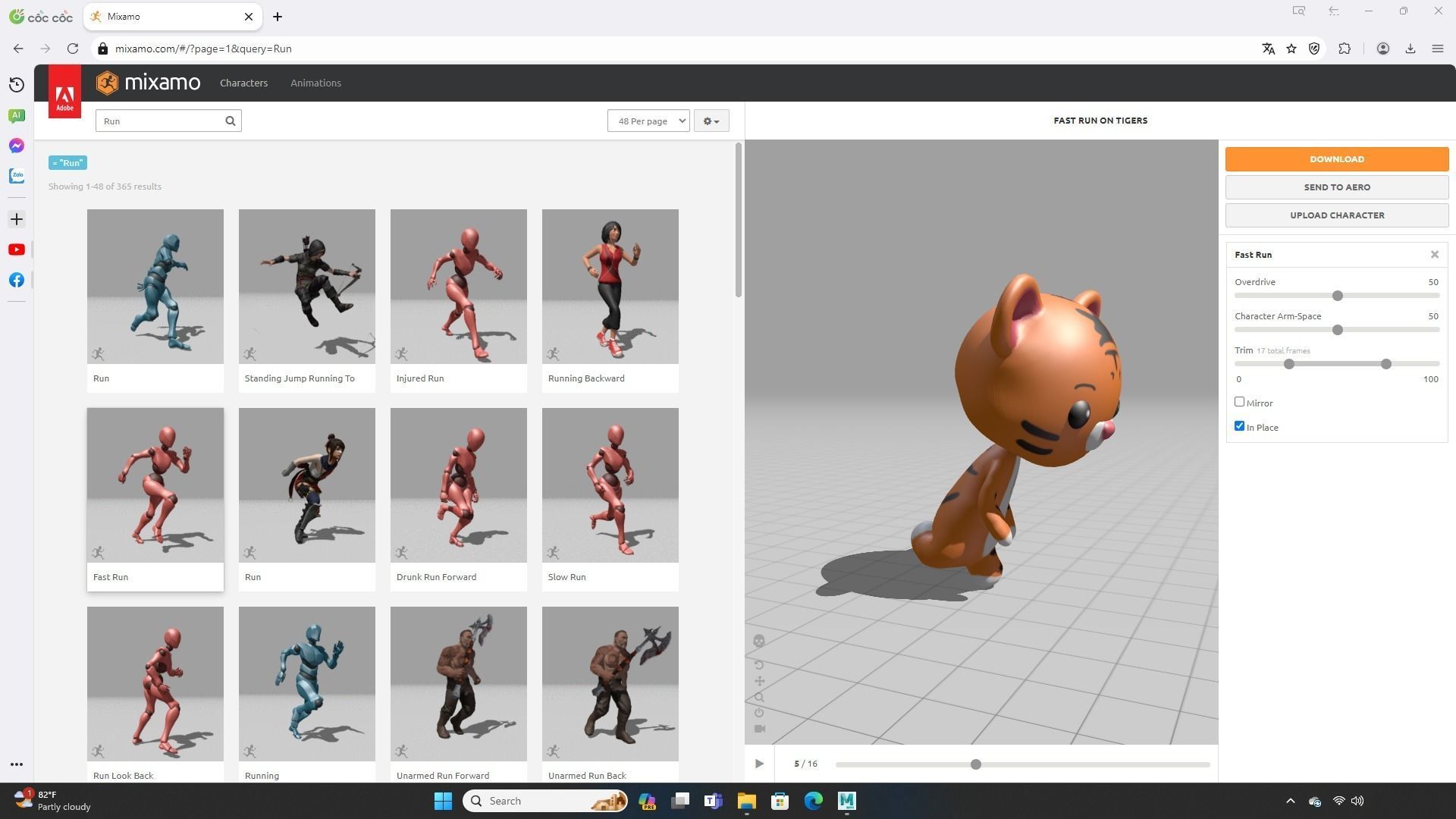 Tiger low poly animated v001 Low-poly 3D model_4