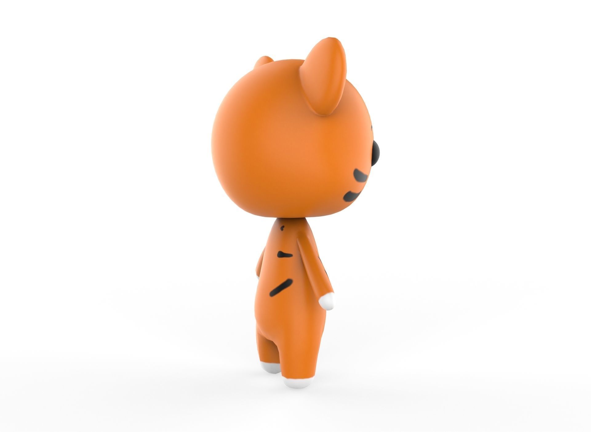 Tiger low poly animated v001 Low-poly 3D model_11