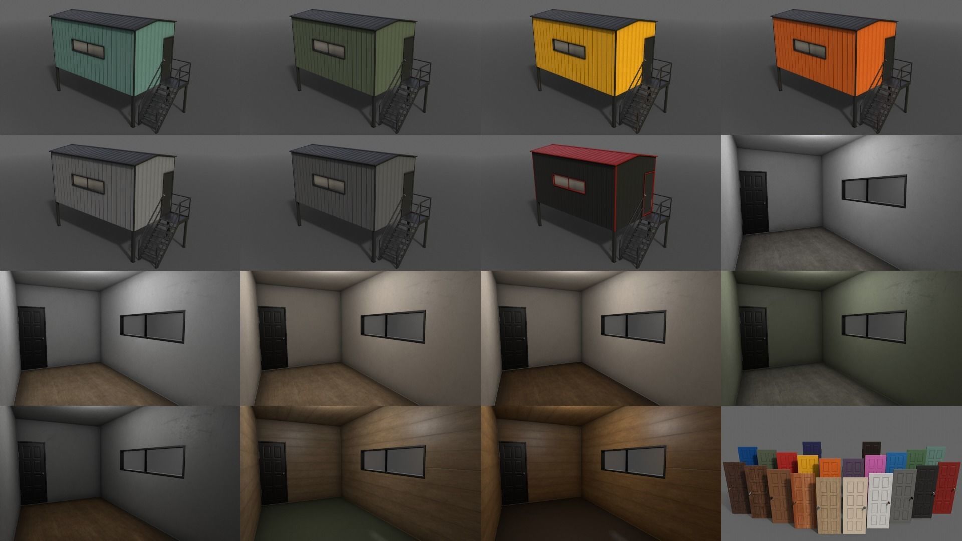 PBR Shed House B 3D Model Collection_17