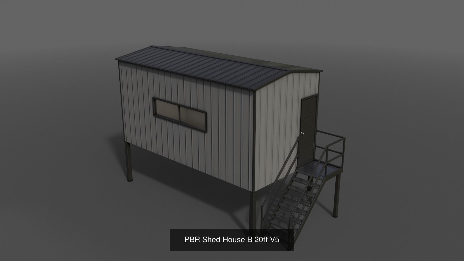 PBR Shed House B 3D Model Collection_11