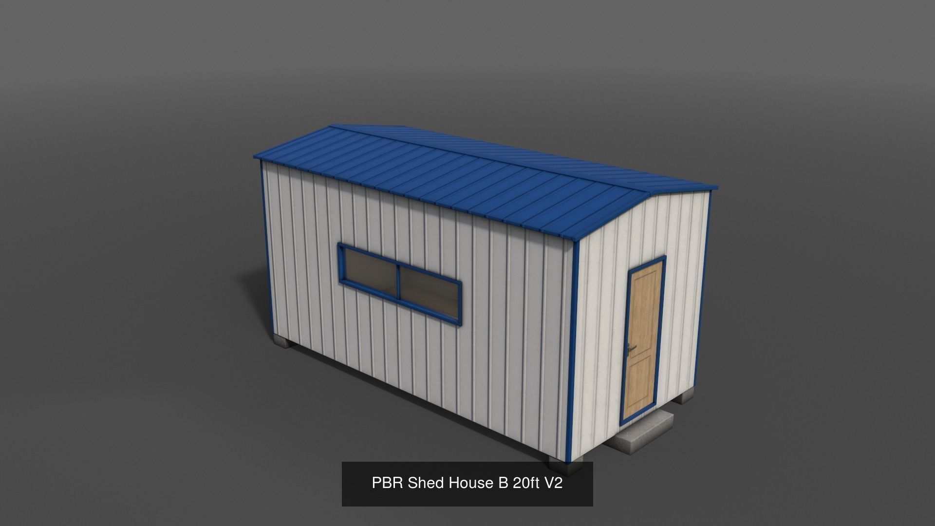 PBR Shed House B 3D Model Collection_8