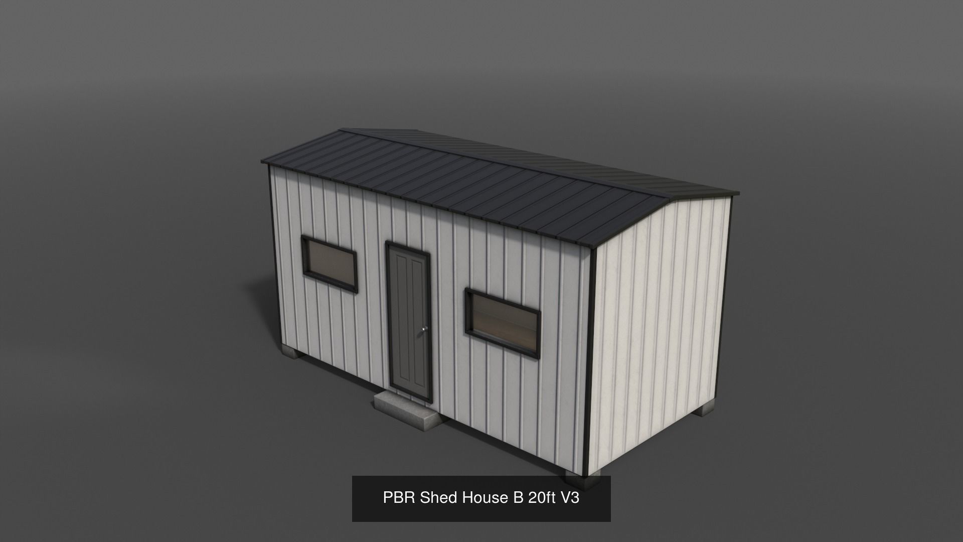 PBR Shed House B 3D Model Collection_9