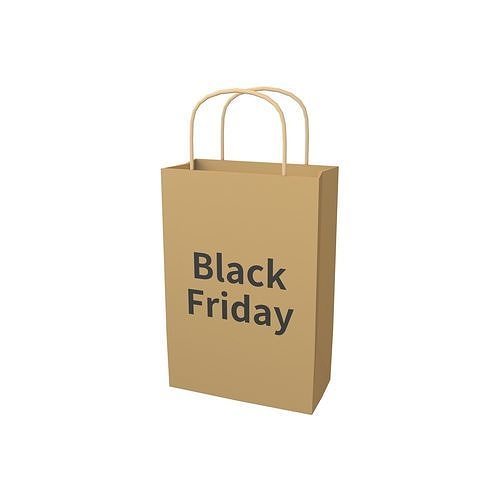 Black Friday Paper Bag V1 001 Low-poly 3D model