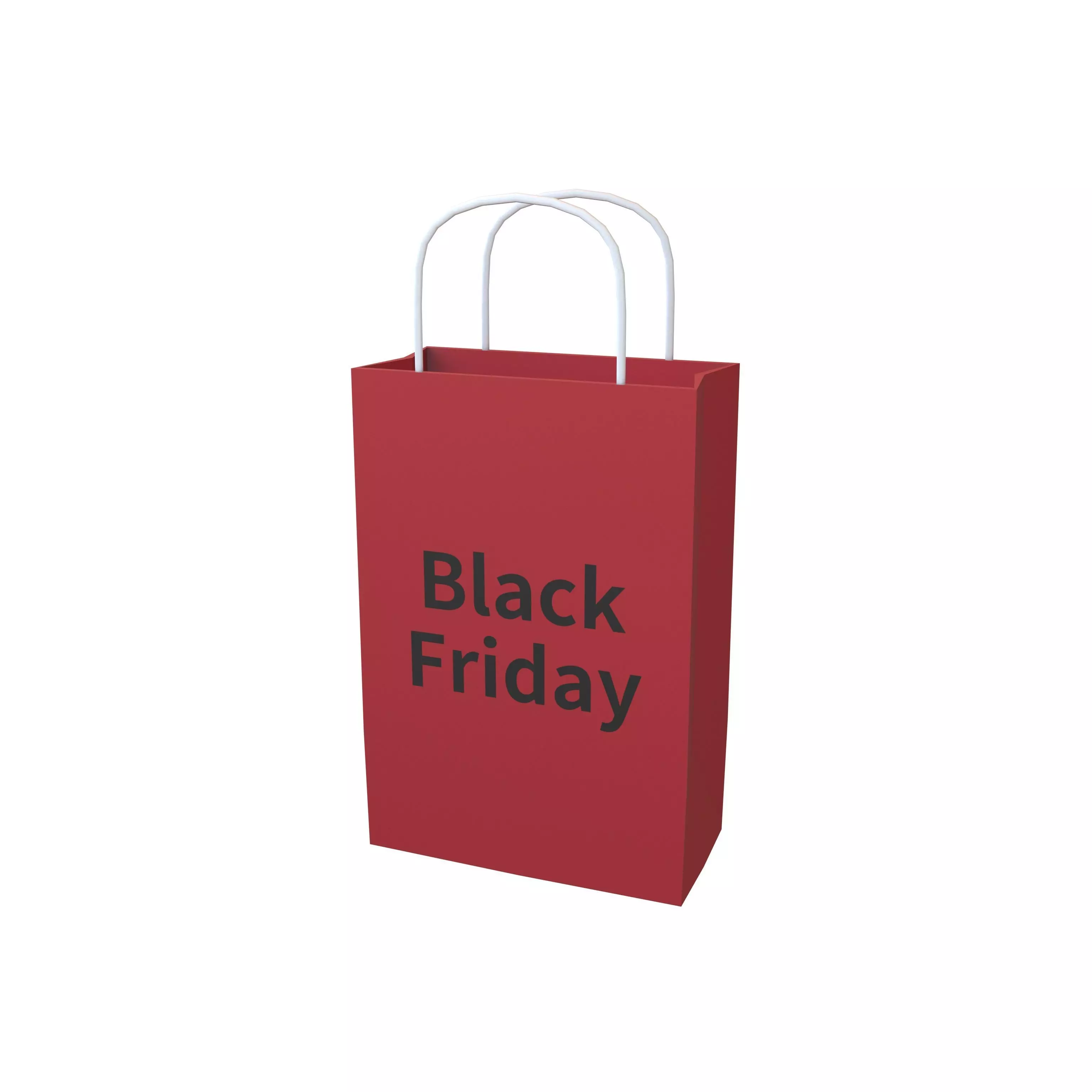 Black Friday Paper Bag V1 003 Low-poly 3D model_0