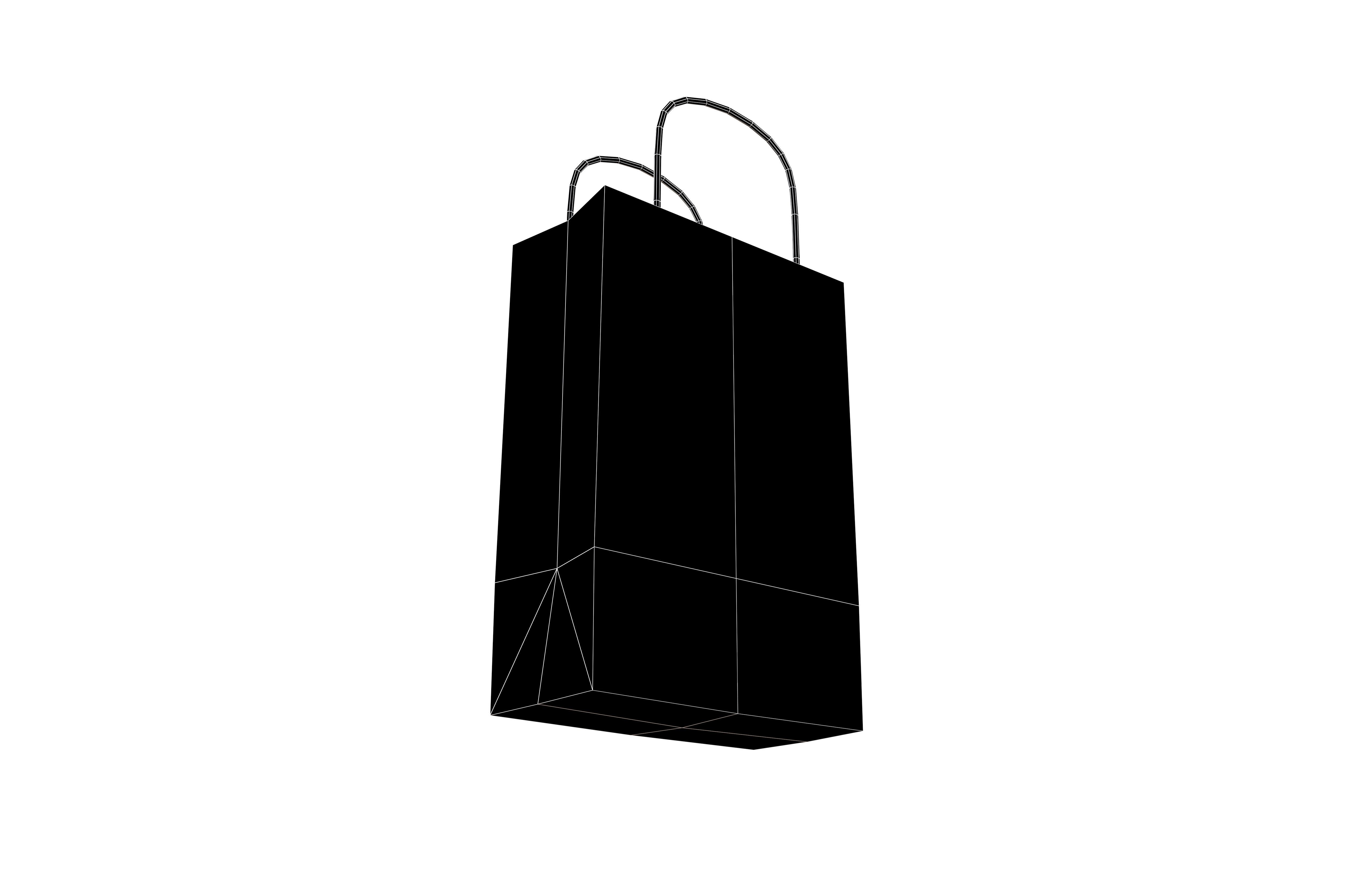 Black Friday Paper Bag V1 003 Low-poly 3D model_6