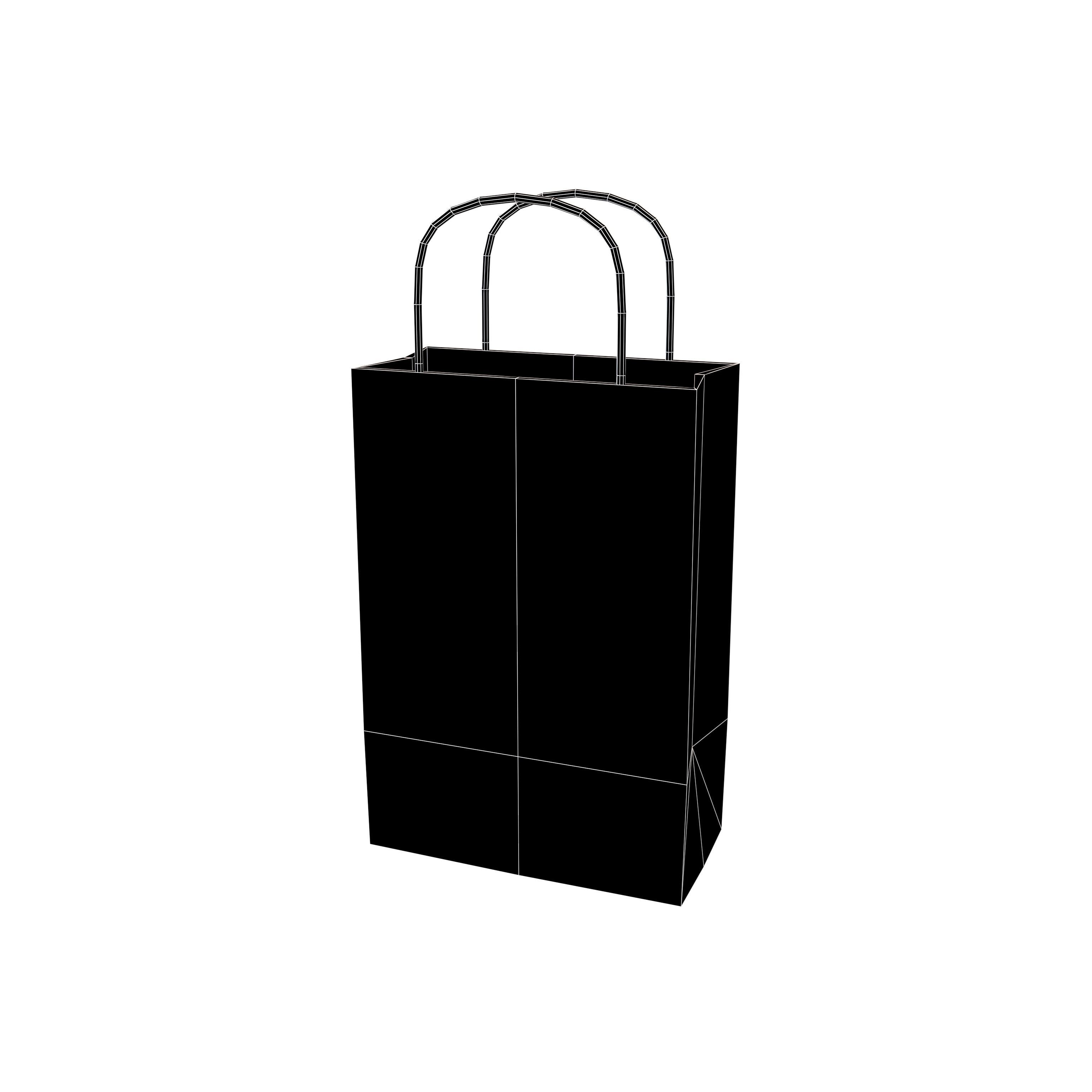 Black Friday Paper Bag V1 004 Low-poly 3D model_7