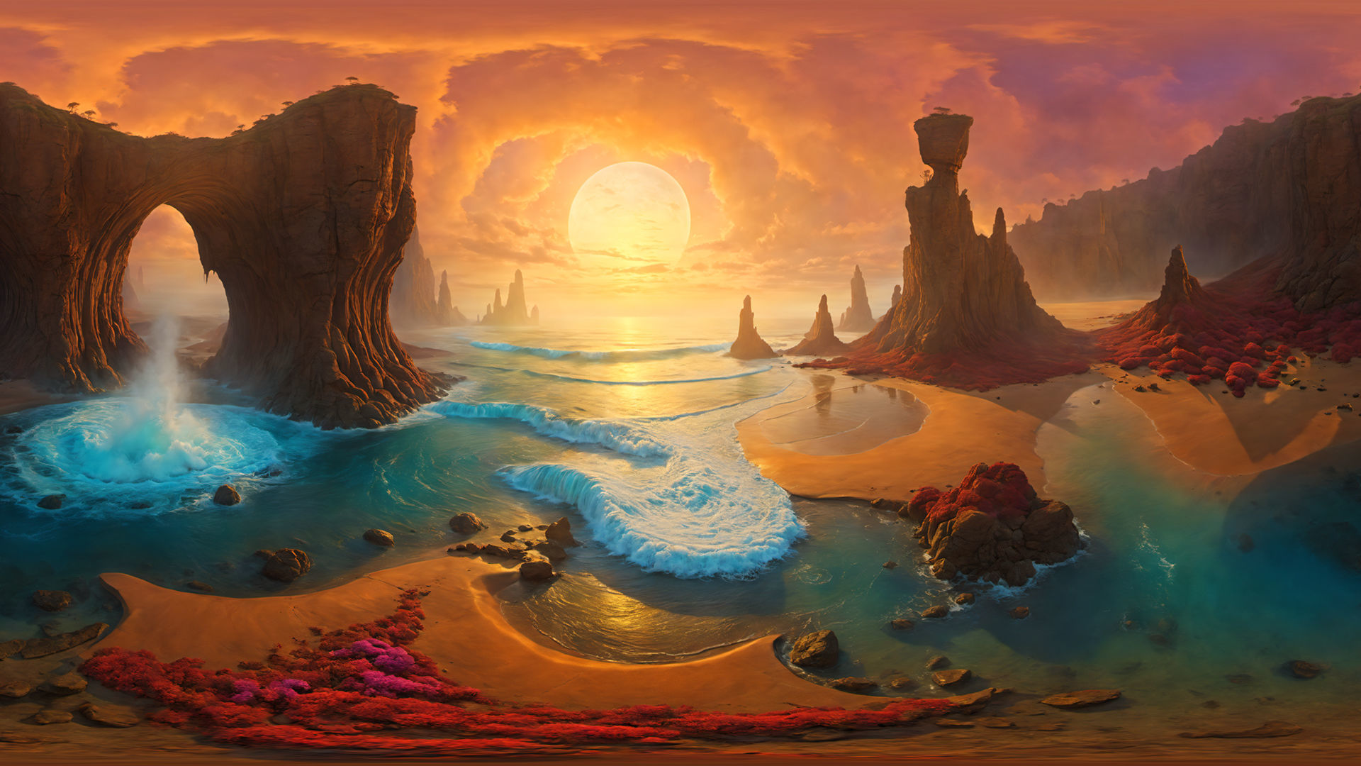 HDRI Alien Worlds Low-poly 3D model_5