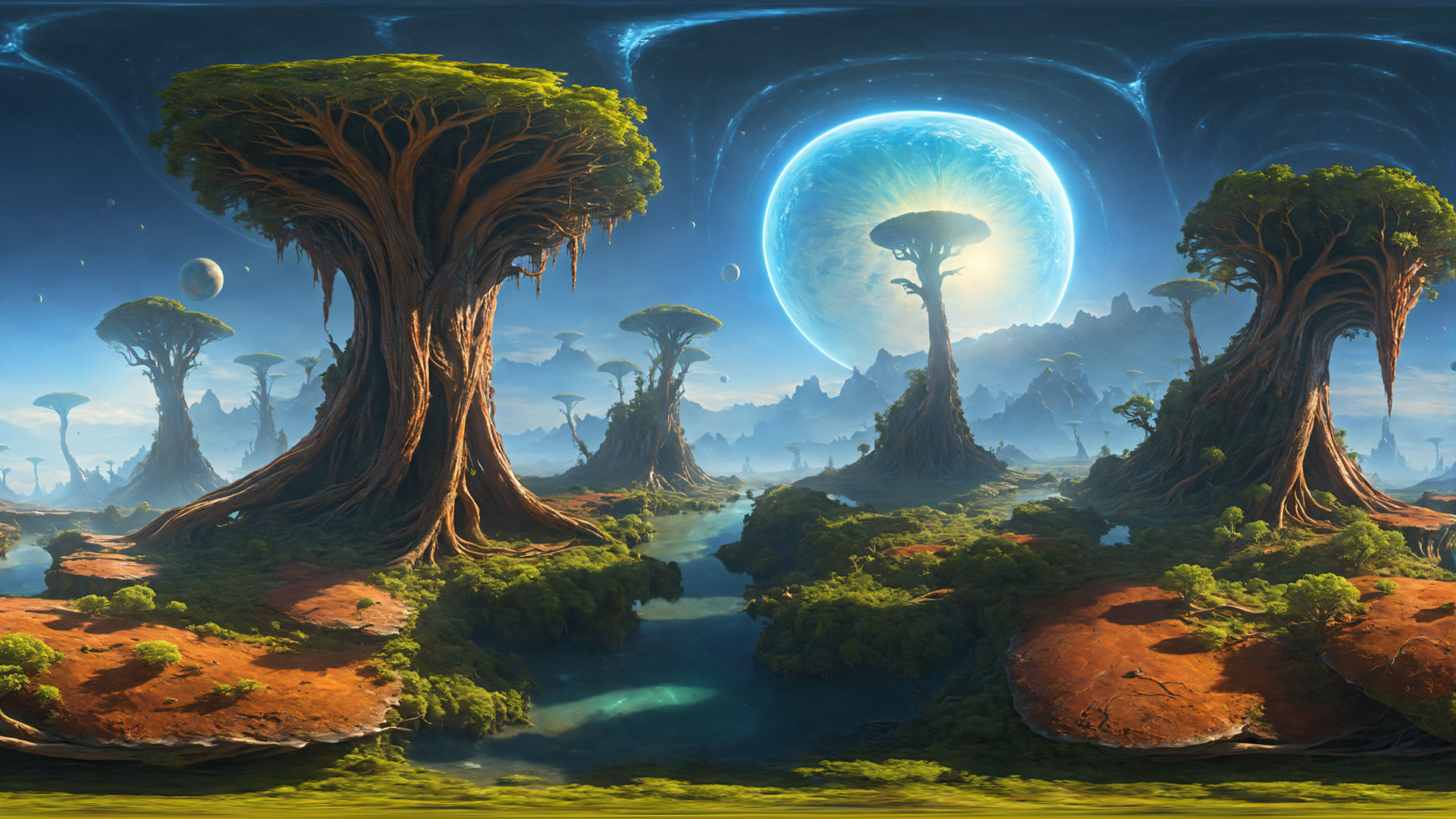 HDRI Alien Worlds Low-poly 3D model_2