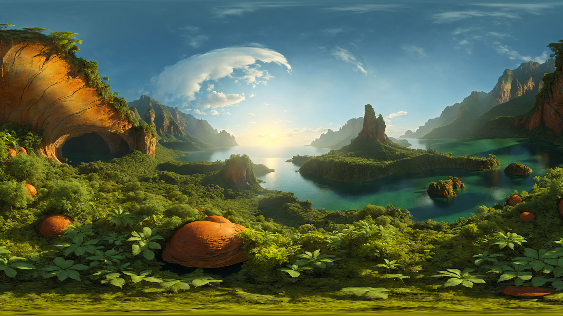 HDRI Alien Worlds Low-poly 3D model_1