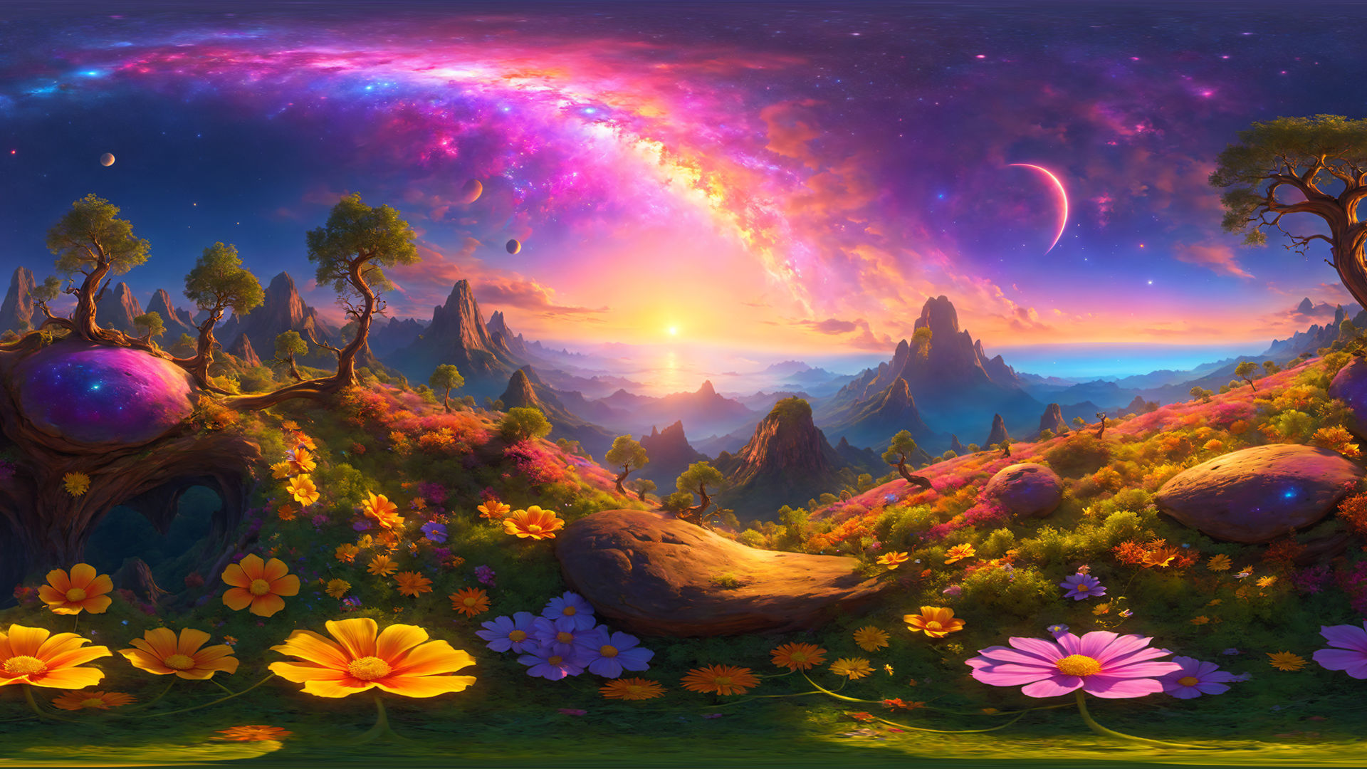 HDRI Alien Worlds Low-poly 3D model_12