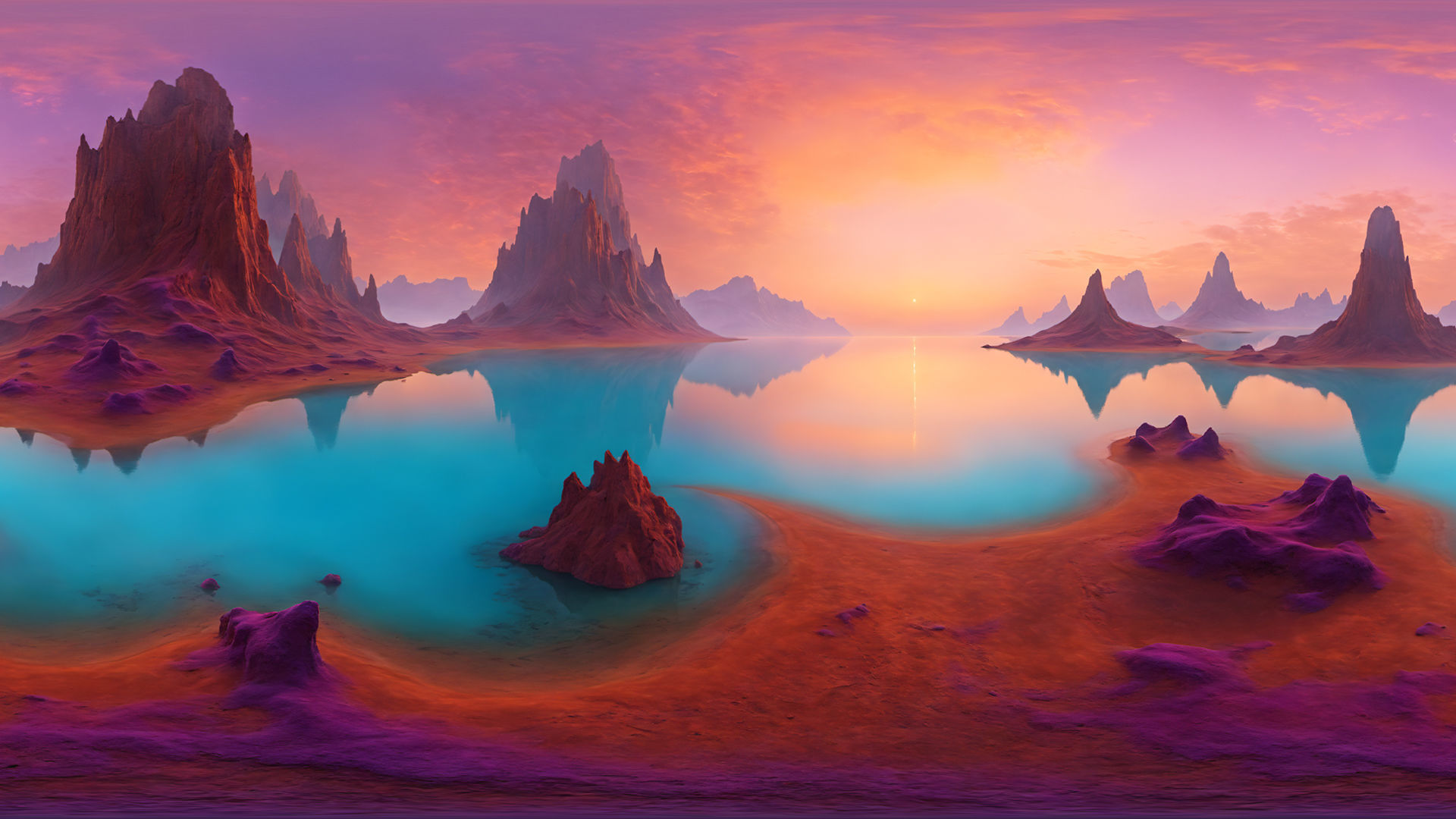 HDRI Alien Worlds Low-poly 3D model_9