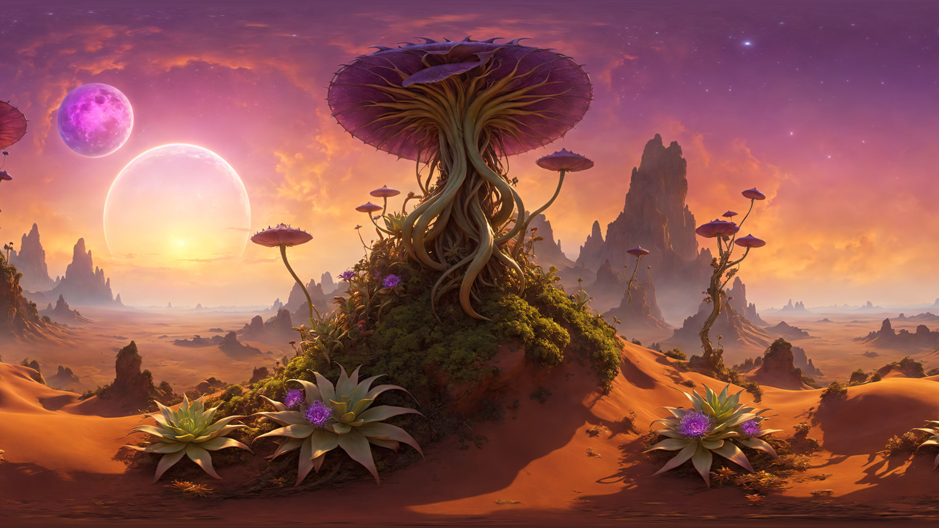 HDRI Alien Worlds Low-poly 3D model_13