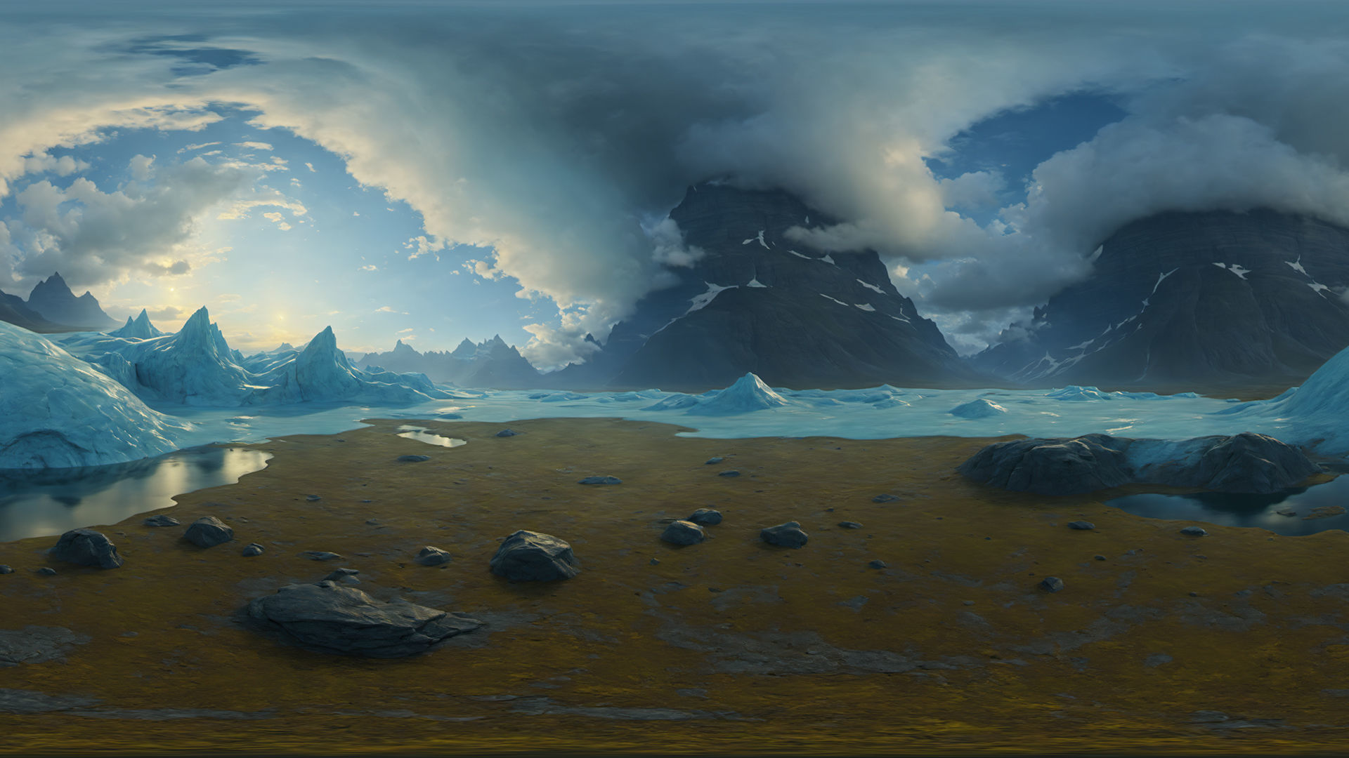 HDRI Alien Worlds Low-poly 3D model_14