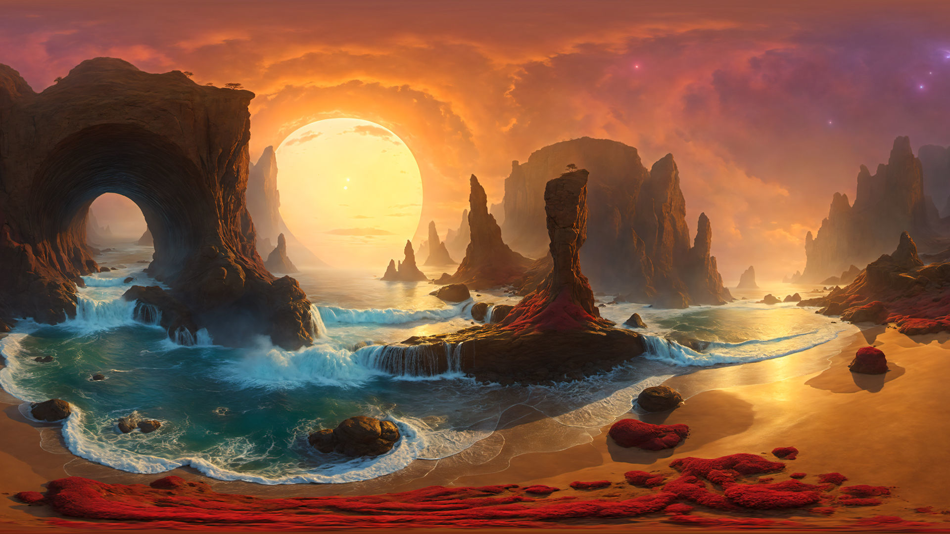 HDRI Alien Worlds Low-poly 3D model_6