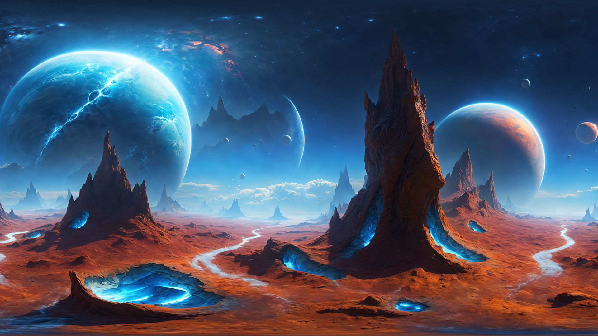 HDRI Alien Worlds Low-poly 3D model_10