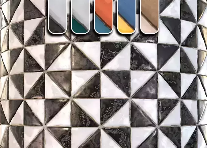 checkerboard tile PBR texture 003 Texture