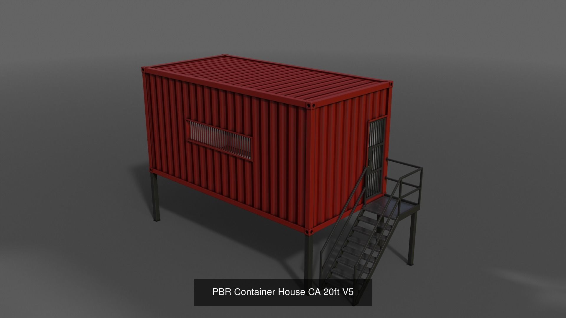PBR Container House CA CC 3D Model Collection_17