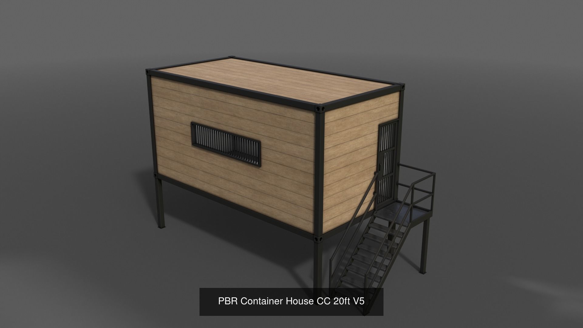 PBR Container House CA CC 3D Model Collection_22