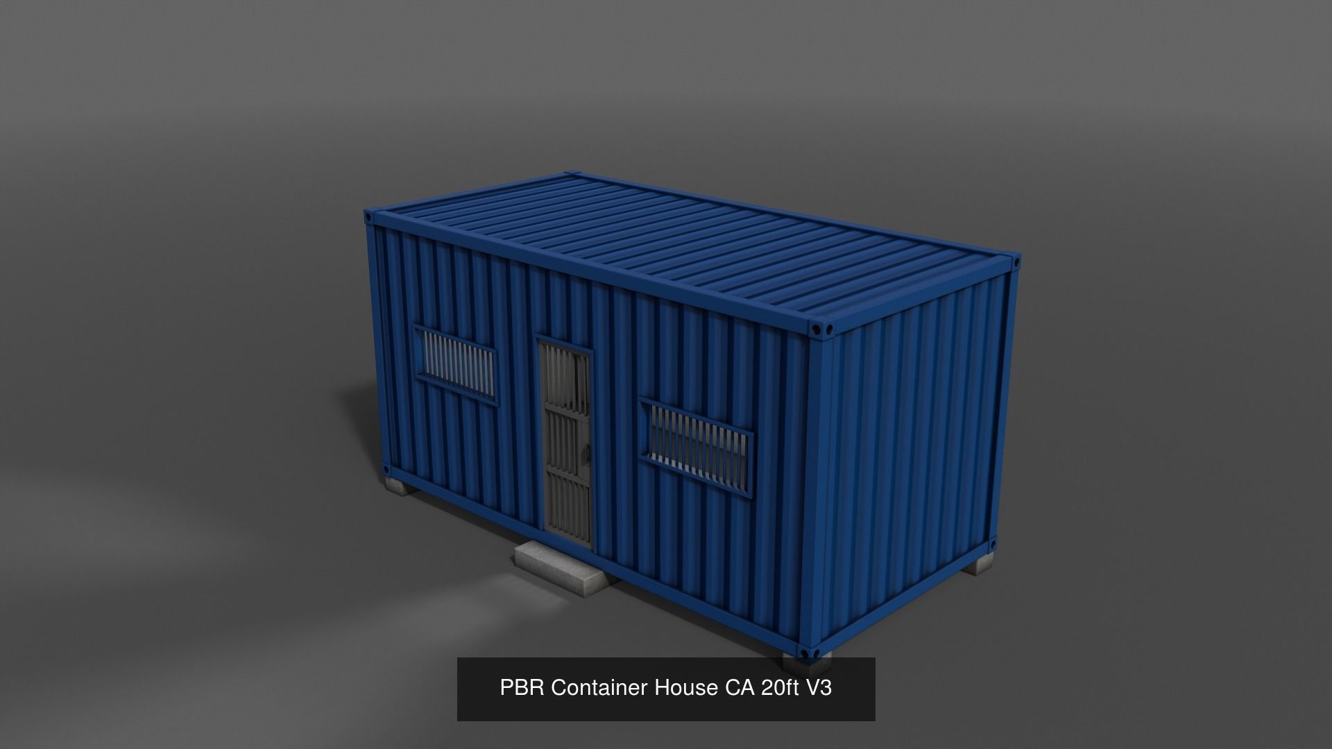 PBR Container House CA CC 3D Model Collection_15