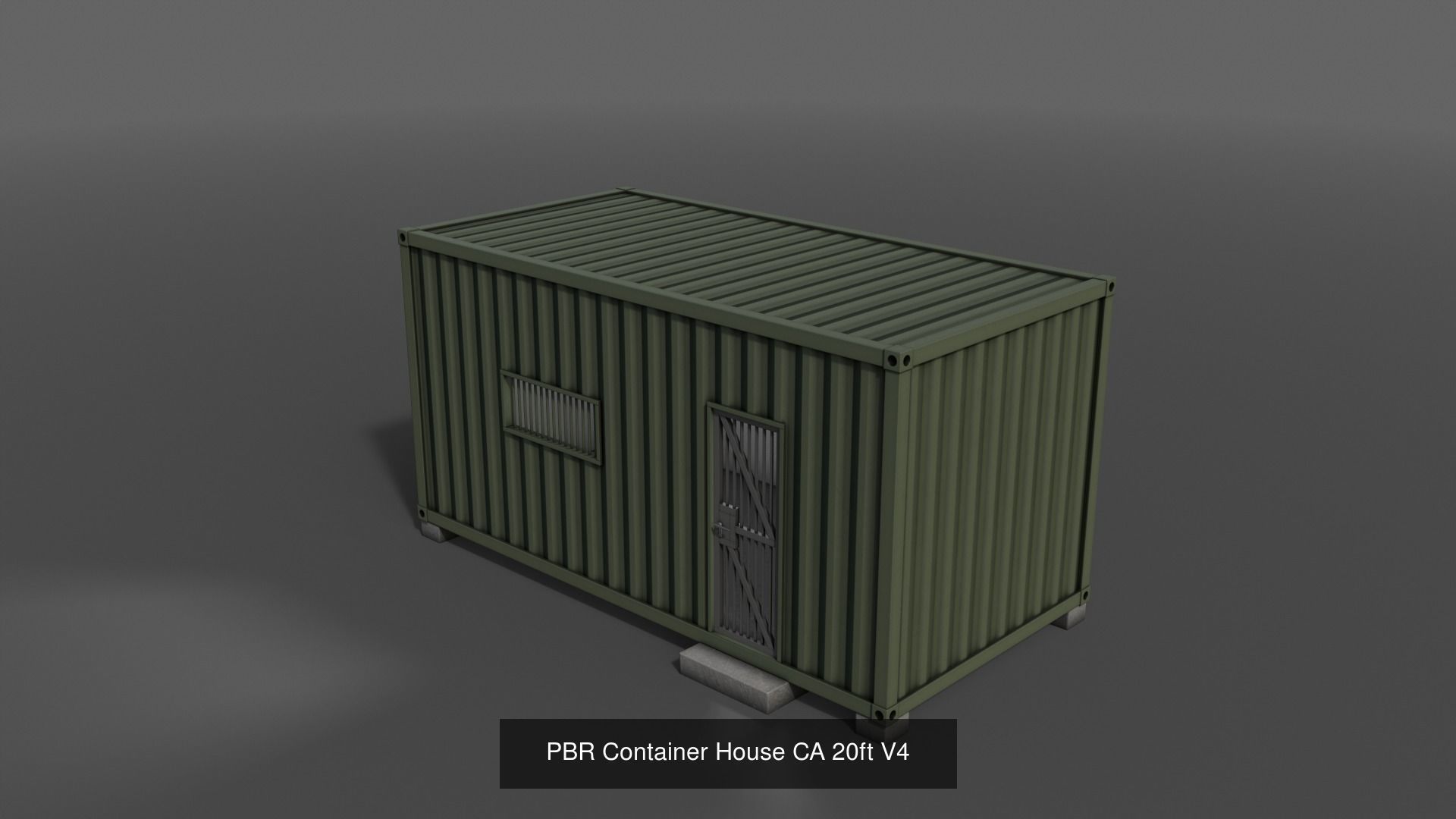 PBR Container House CA CC 3D Model Collection_16