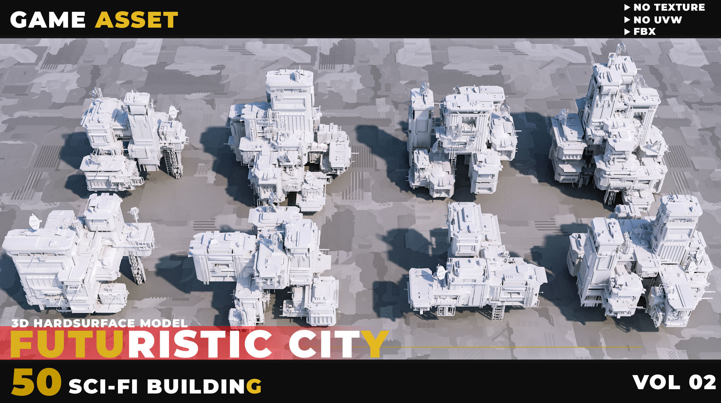 50 SCI-FI BUILDING FUTURISTIC CITY VOL 02 Low-poly 3D model_4
