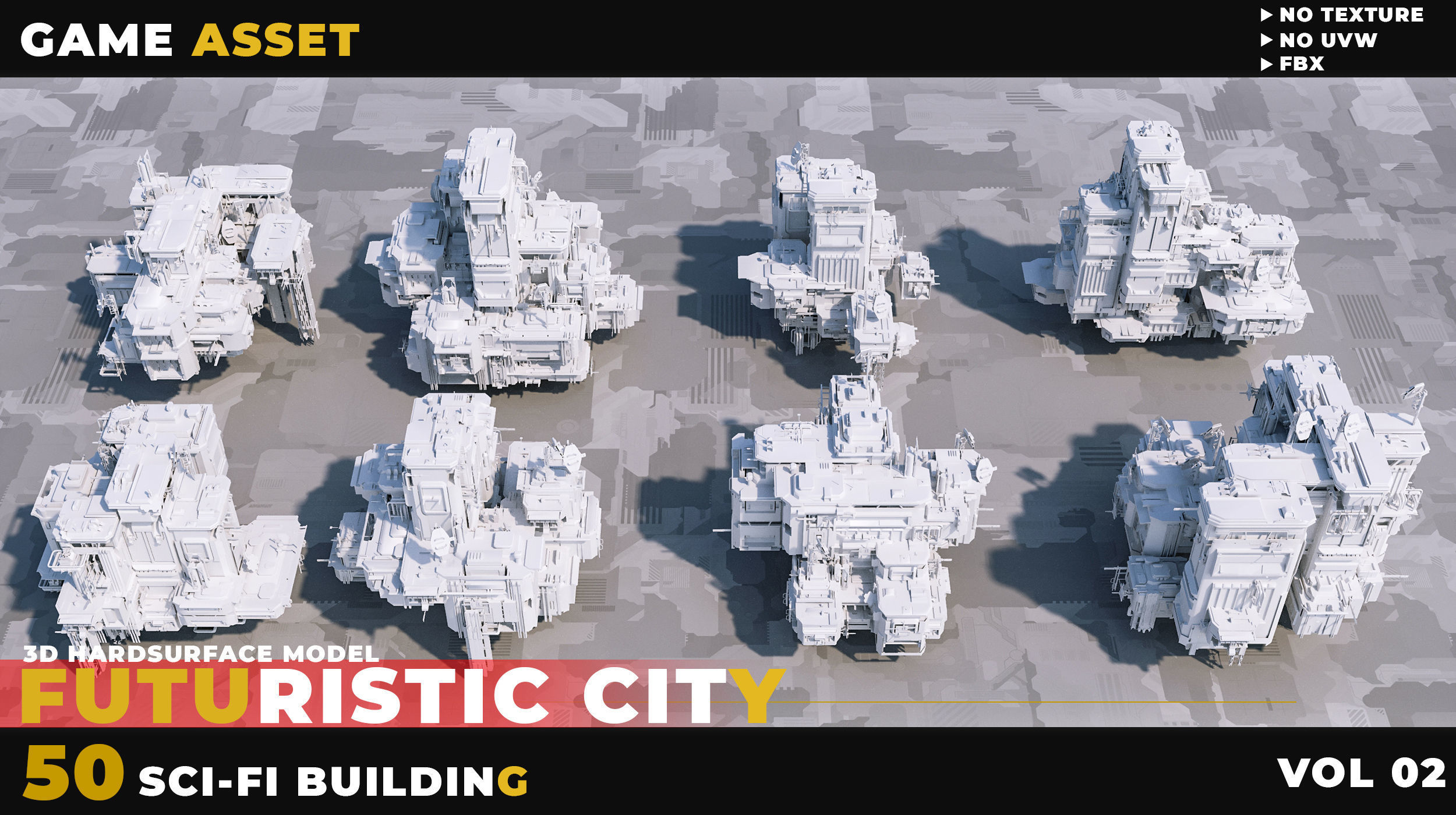 50 SCI-FI BUILDING FUTURISTIC CITY VOL 02 Low-poly 3D model_3