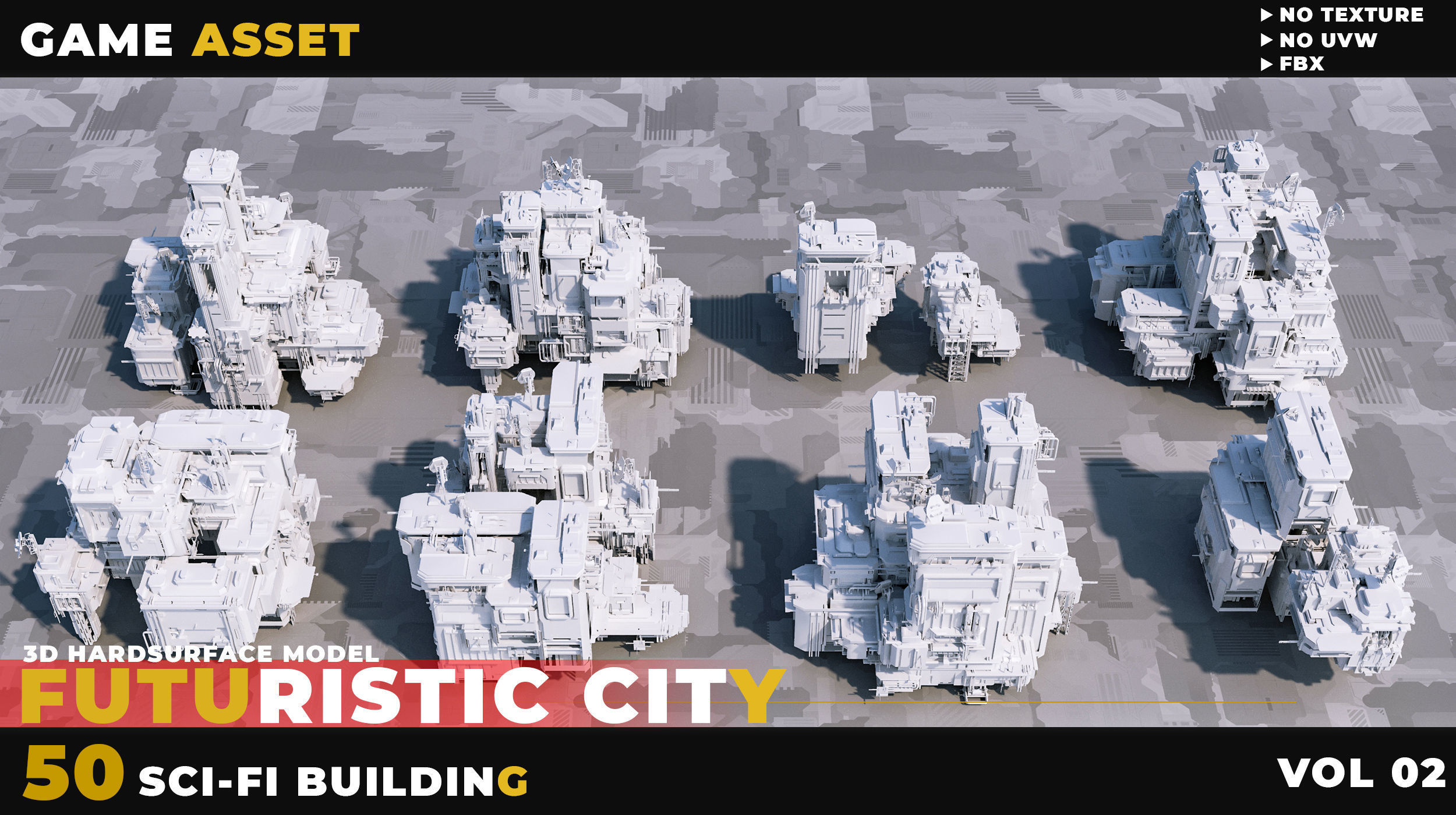 50 SCI-FI BUILDING FUTURISTIC CITY VOL 02 Low-poly 3D model_1