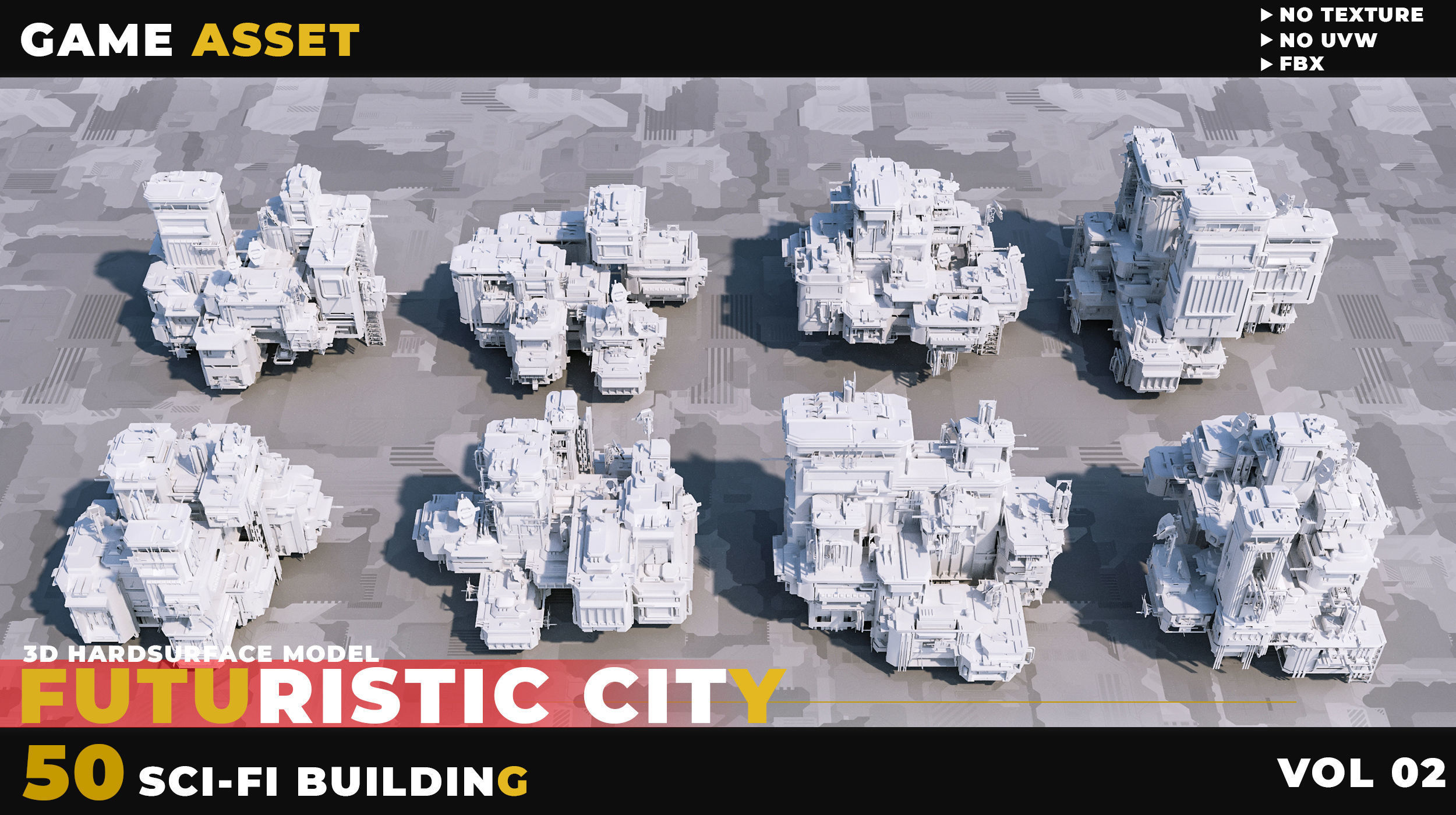 50 SCI-FI BUILDING FUTURISTIC CITY VOL 02 Low-poly 3D model_5