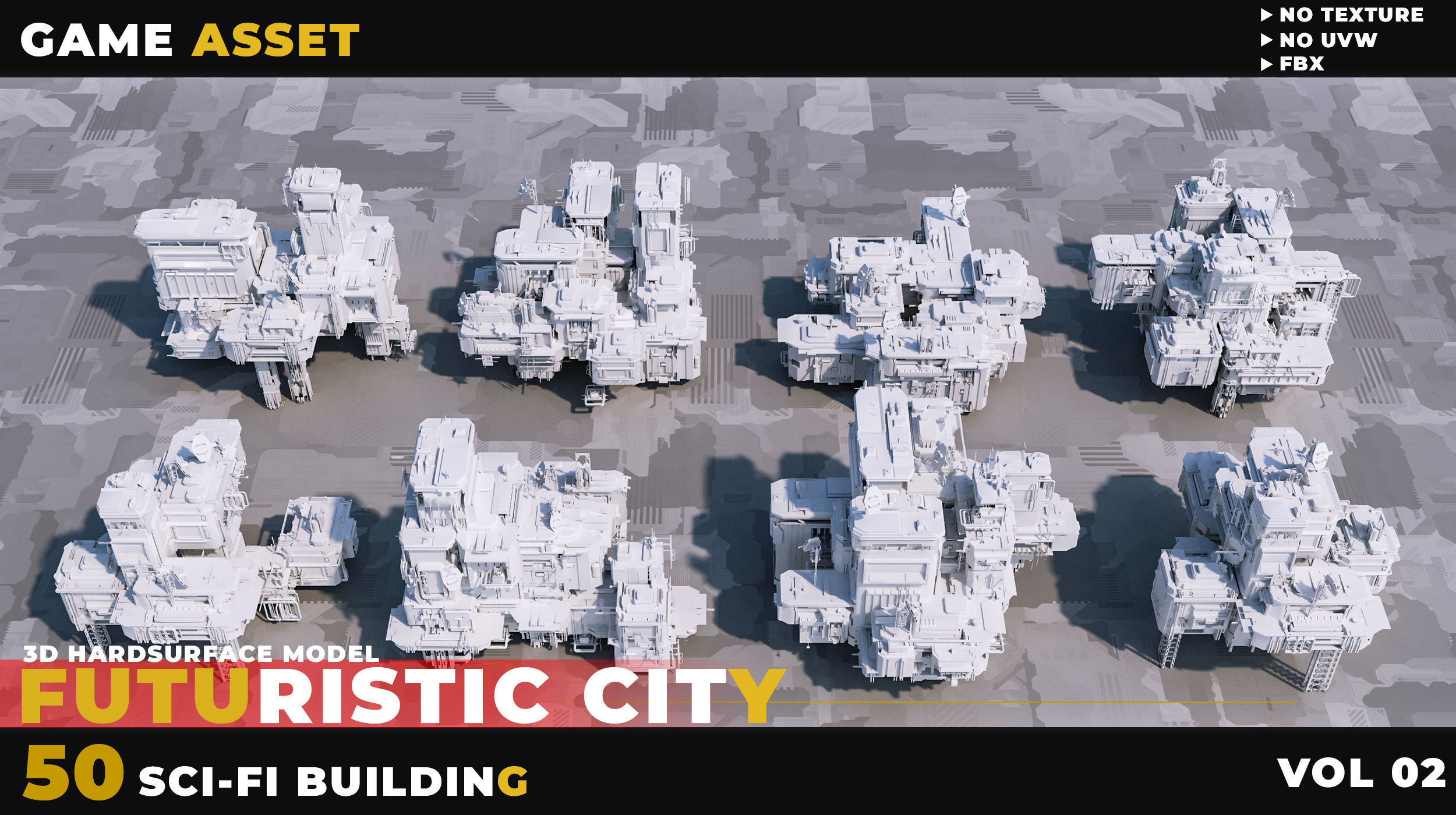 50 SCI-FI BUILDING FUTURISTIC CITY VOL 02 Low-poly 3D model_7