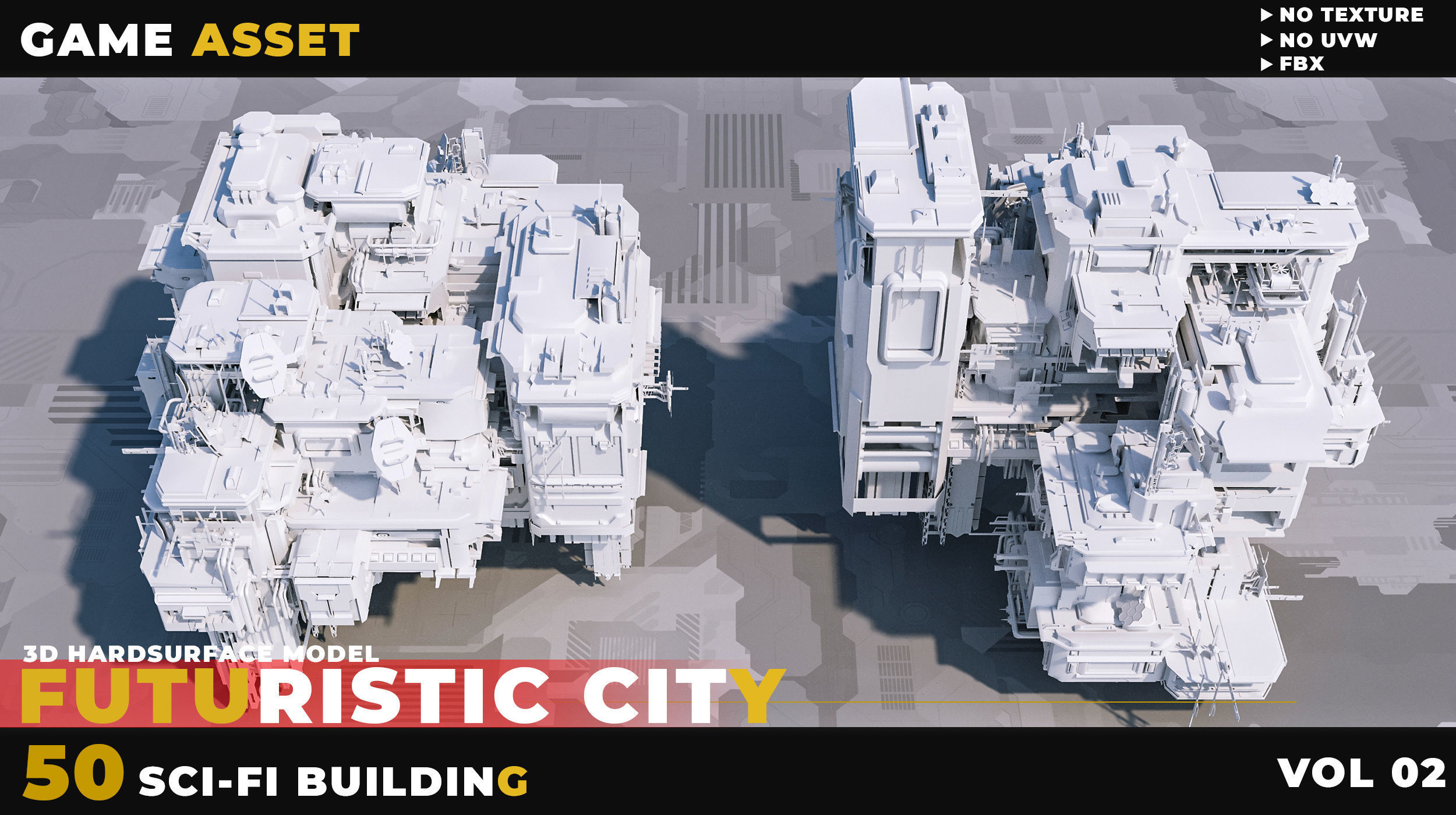 50 SCI-FI BUILDING FUTURISTIC CITY VOL 02 Low-poly 3D model_6
