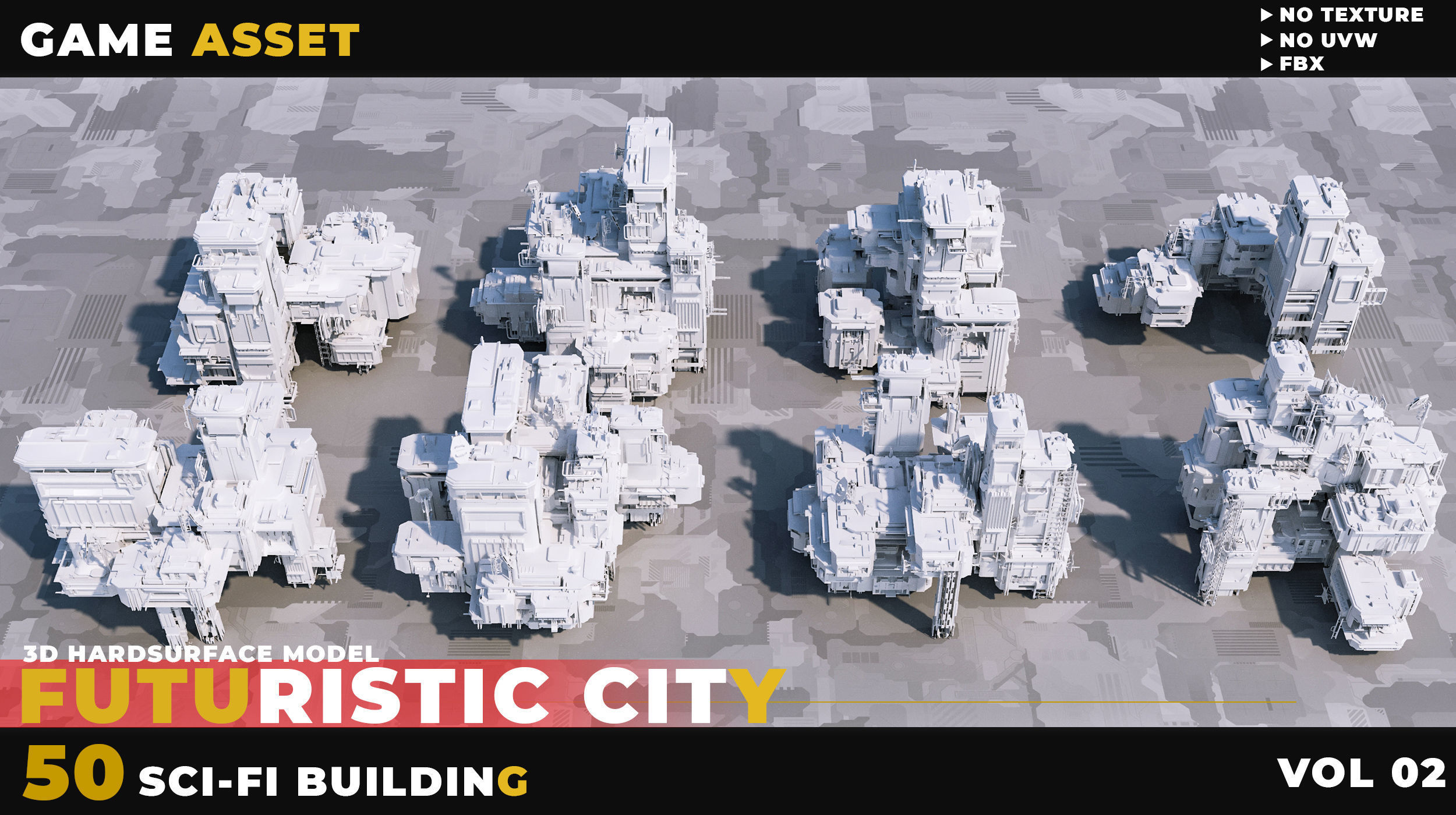 50 SCI-FI BUILDING FUTURISTIC CITY VOL 02 Low-poly 3D model_2