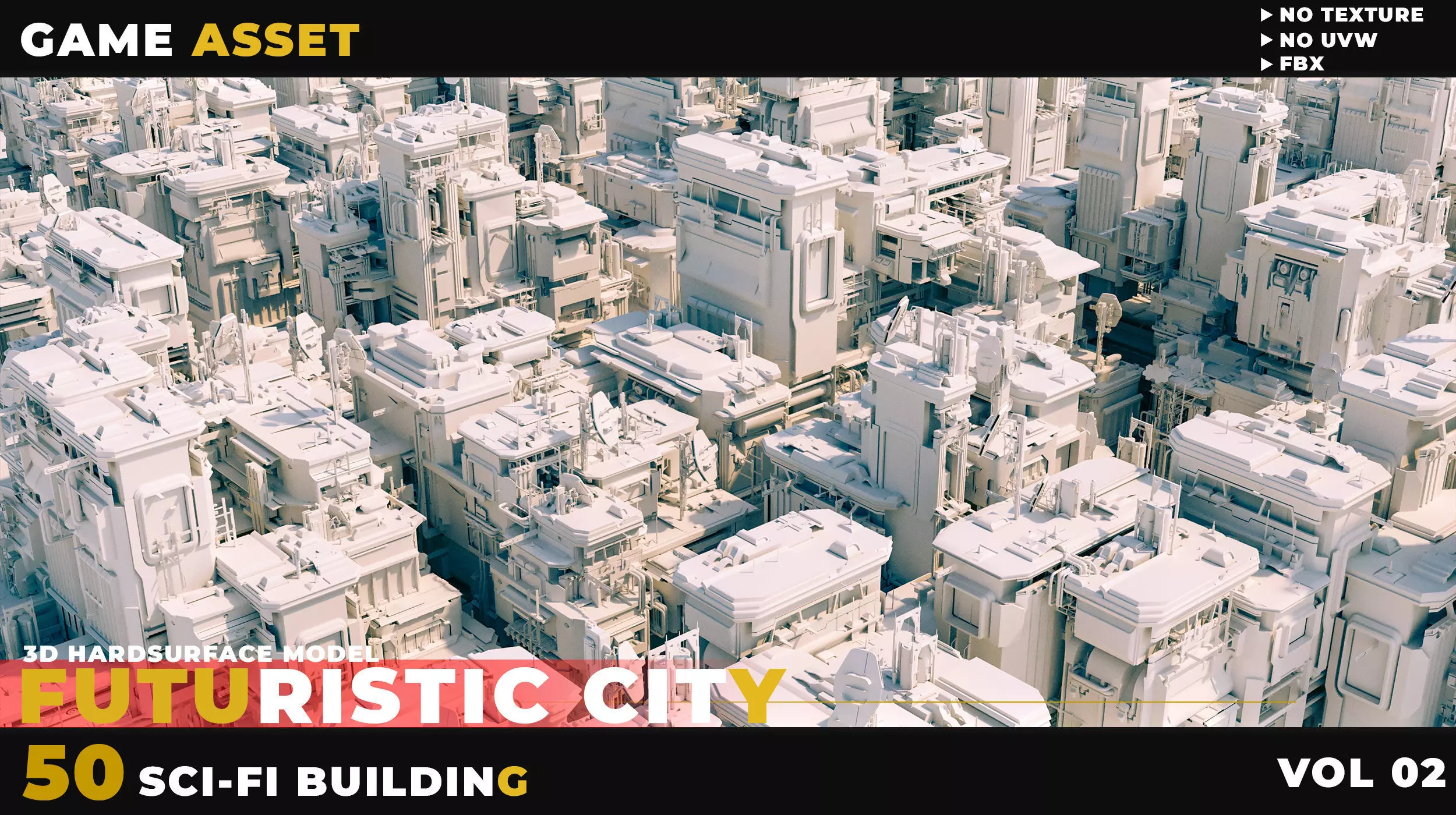 50 SCI-FI BUILDING FUTURISTIC CITY VOL 02 Low-poly 3D model_0