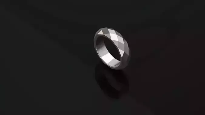 facet-ring 3D print model