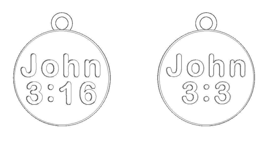 John 3 charm 3D print model_1