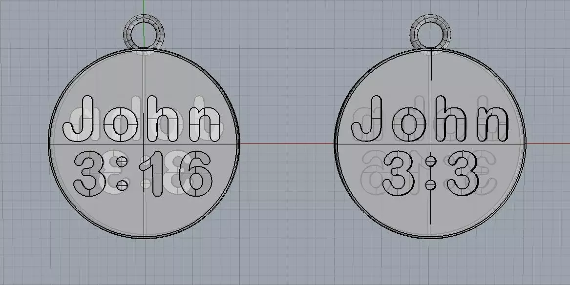 John 3 charm 3D print model_0