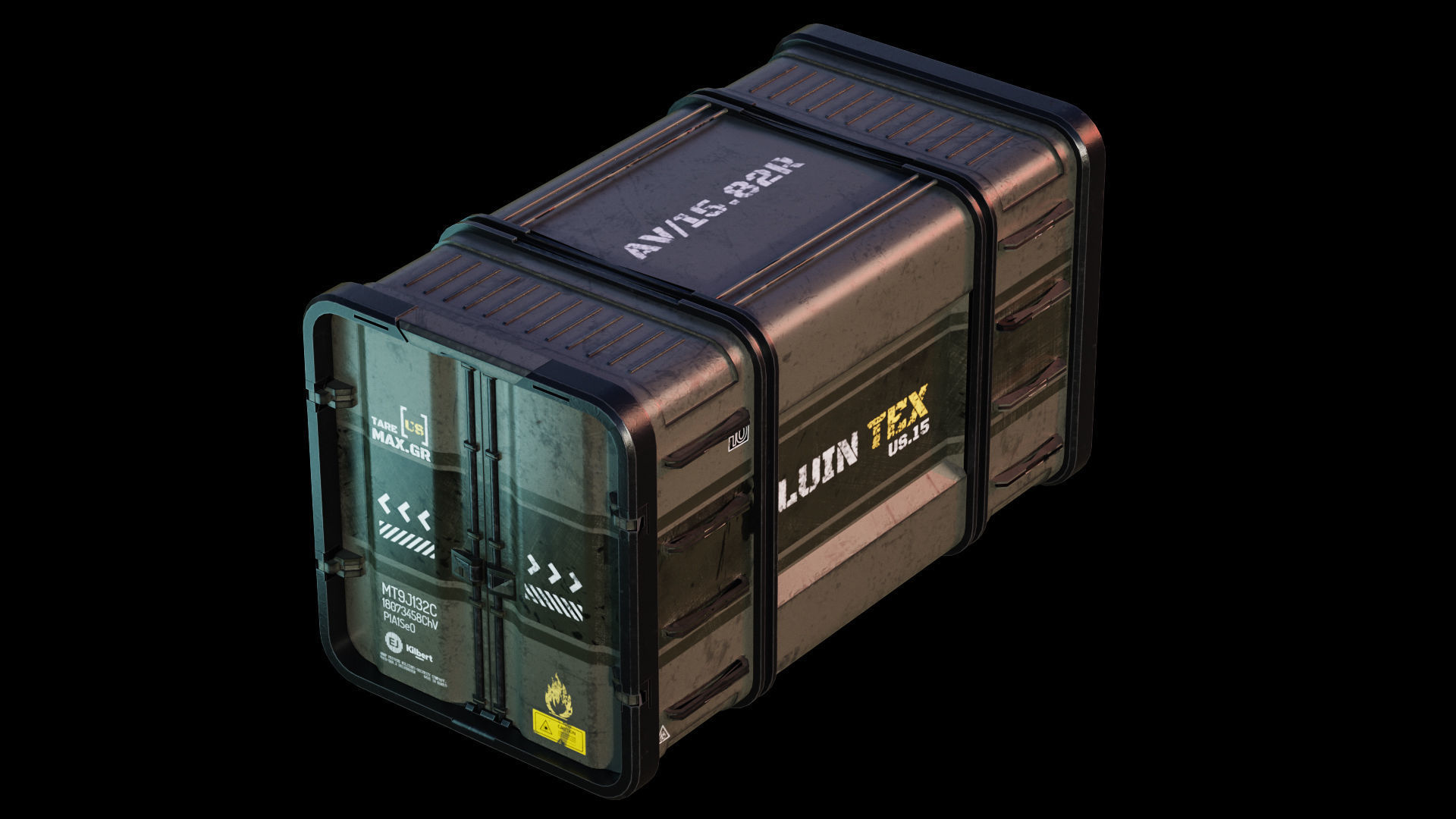 5 SCIFI CONTAINER GAME ASSETS LOWPOLY Low-poly 3D model_10