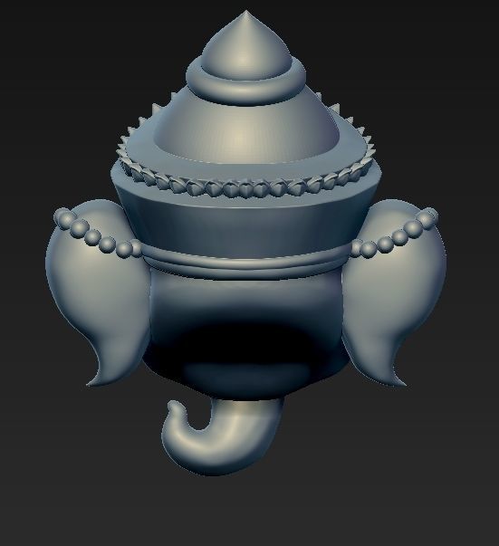ganesha head for 3d print 3D print model_4