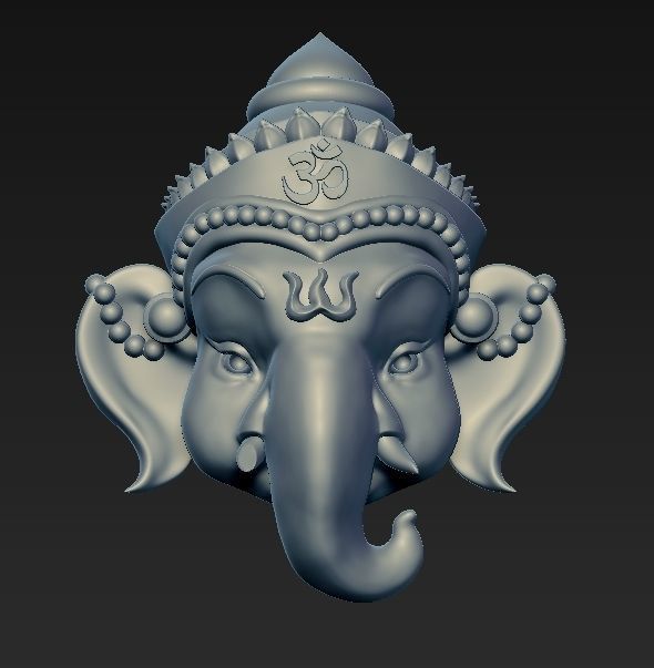 ganesha head for 3d print 3D print model_2