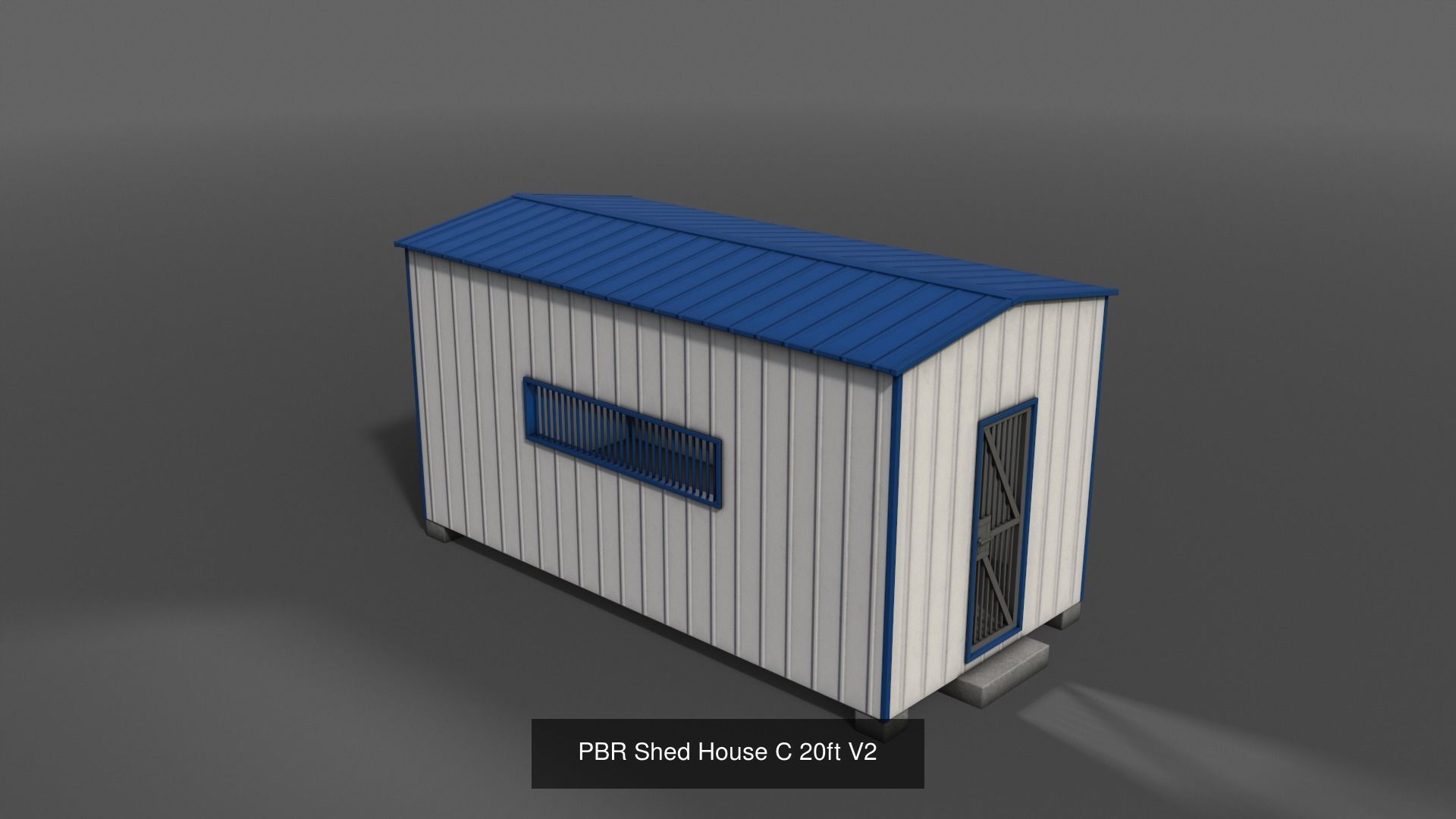 PBR Container House CB and Shed House C 3D Model Collection_19