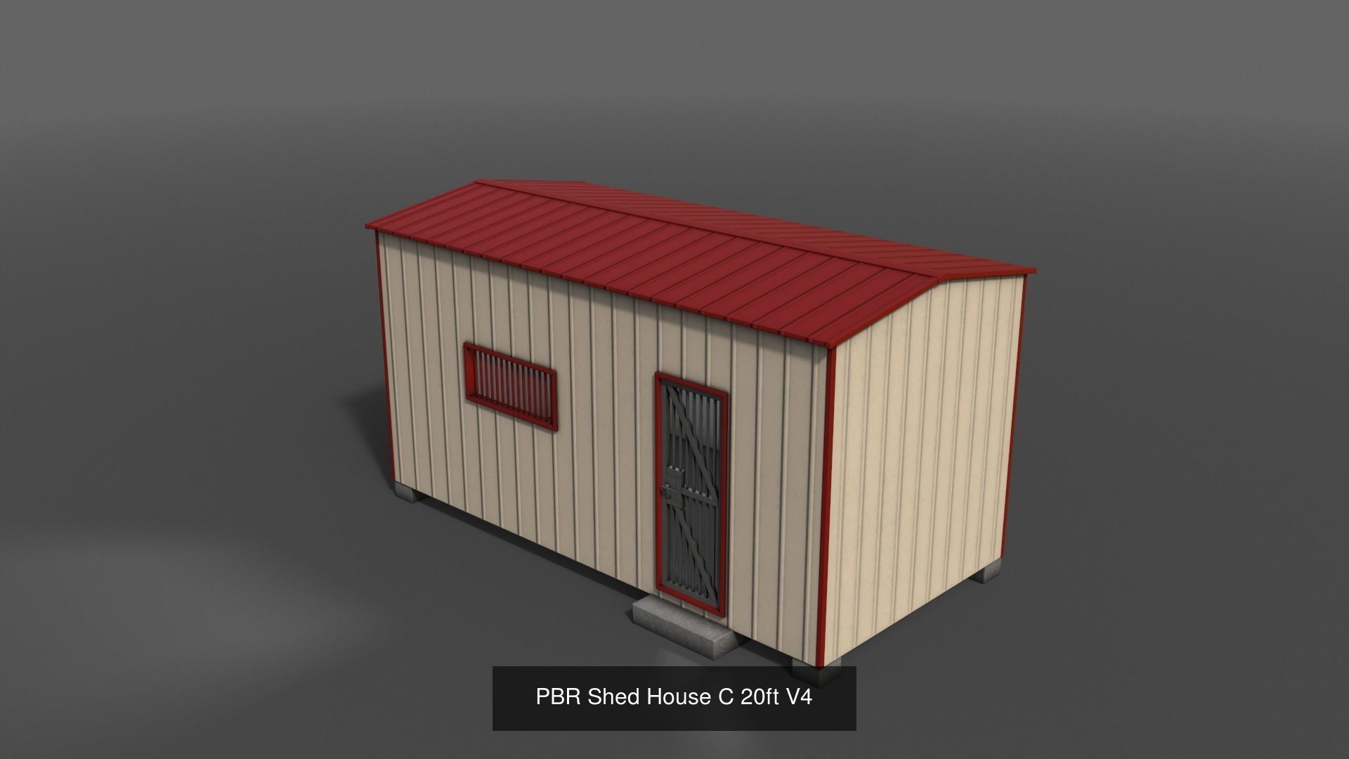 PBR Container House CB and Shed House C 3D Model Collection_21
