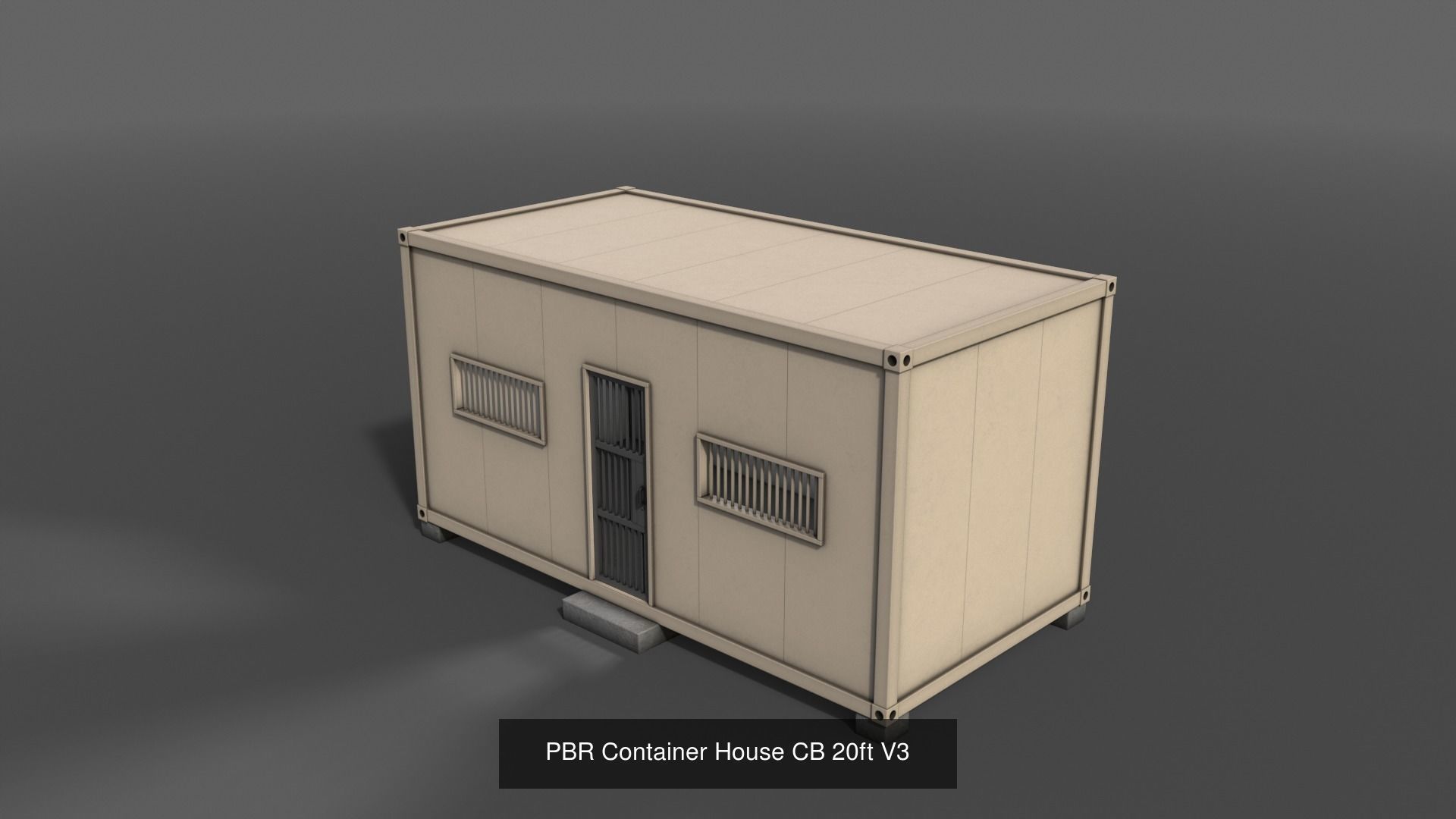 PBR Container House CB and Shed House C 3D Model Collection_15