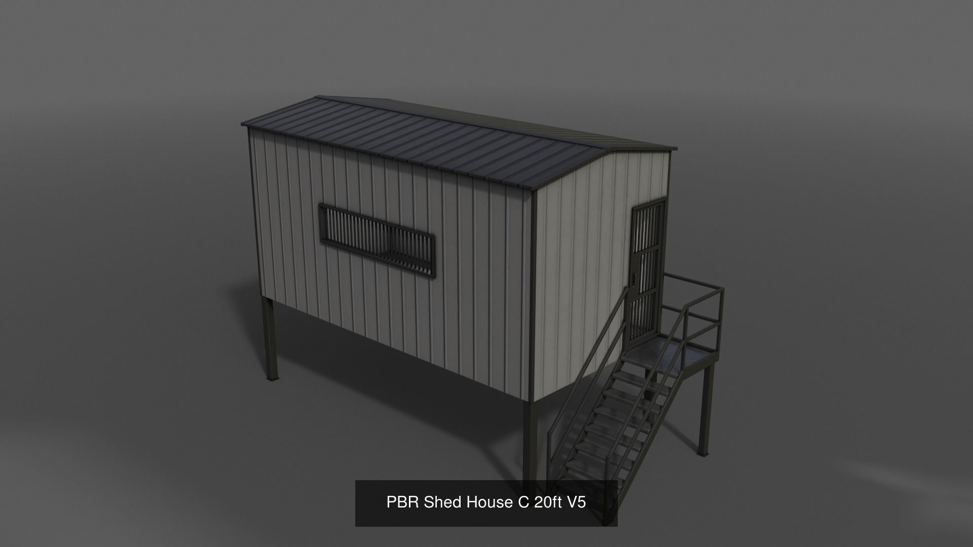PBR Container House CB and Shed House C 3D Model Collection_22