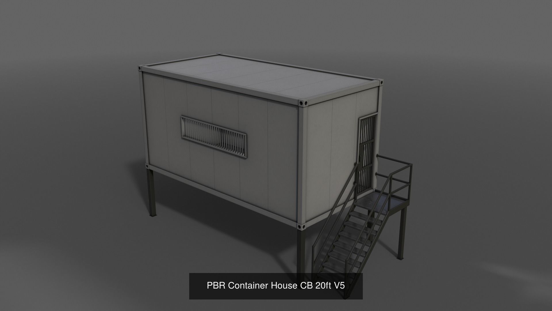 PBR Container House CB and Shed House C 3D Model Collection_17