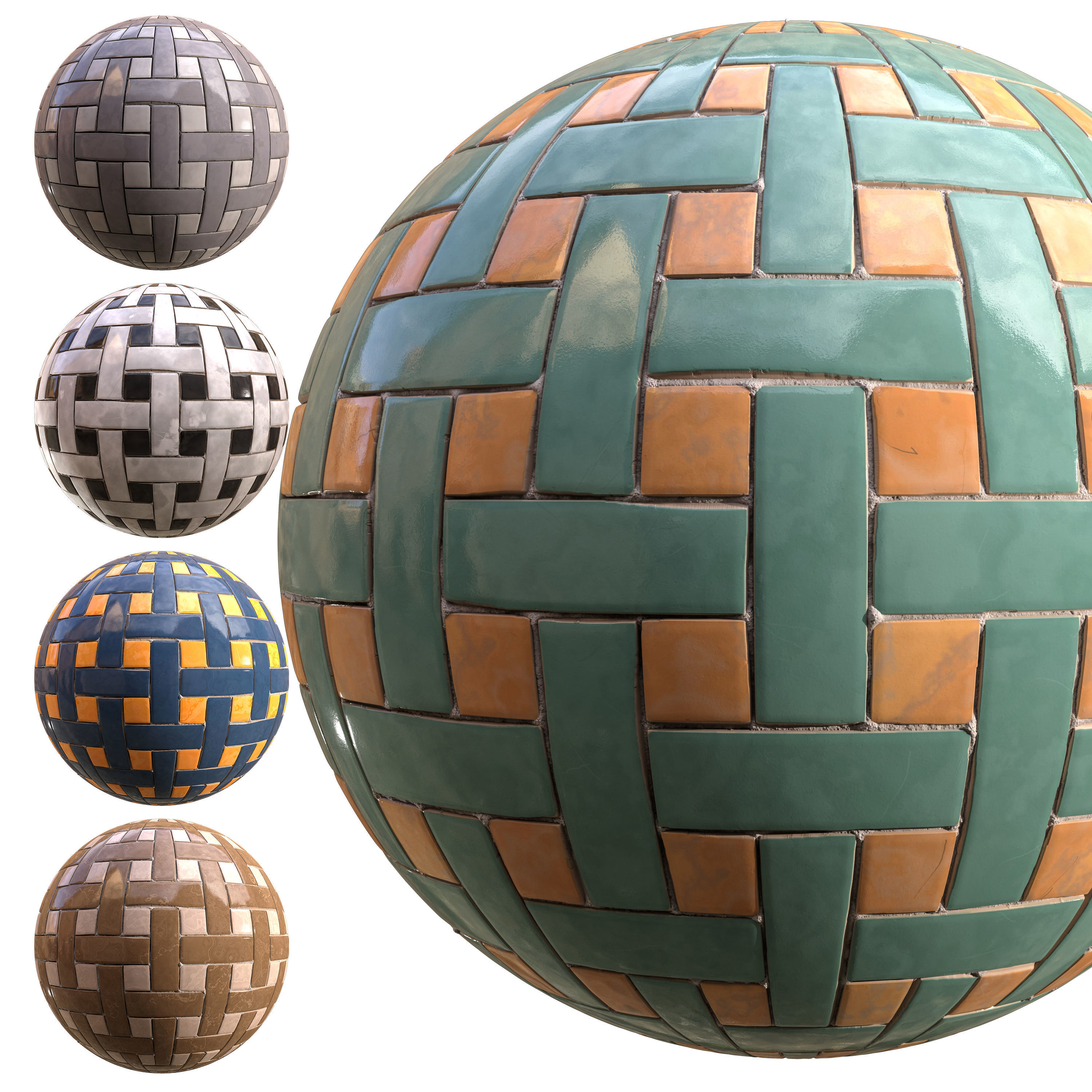 checkerboard tile PBR texture 005 Texture_1